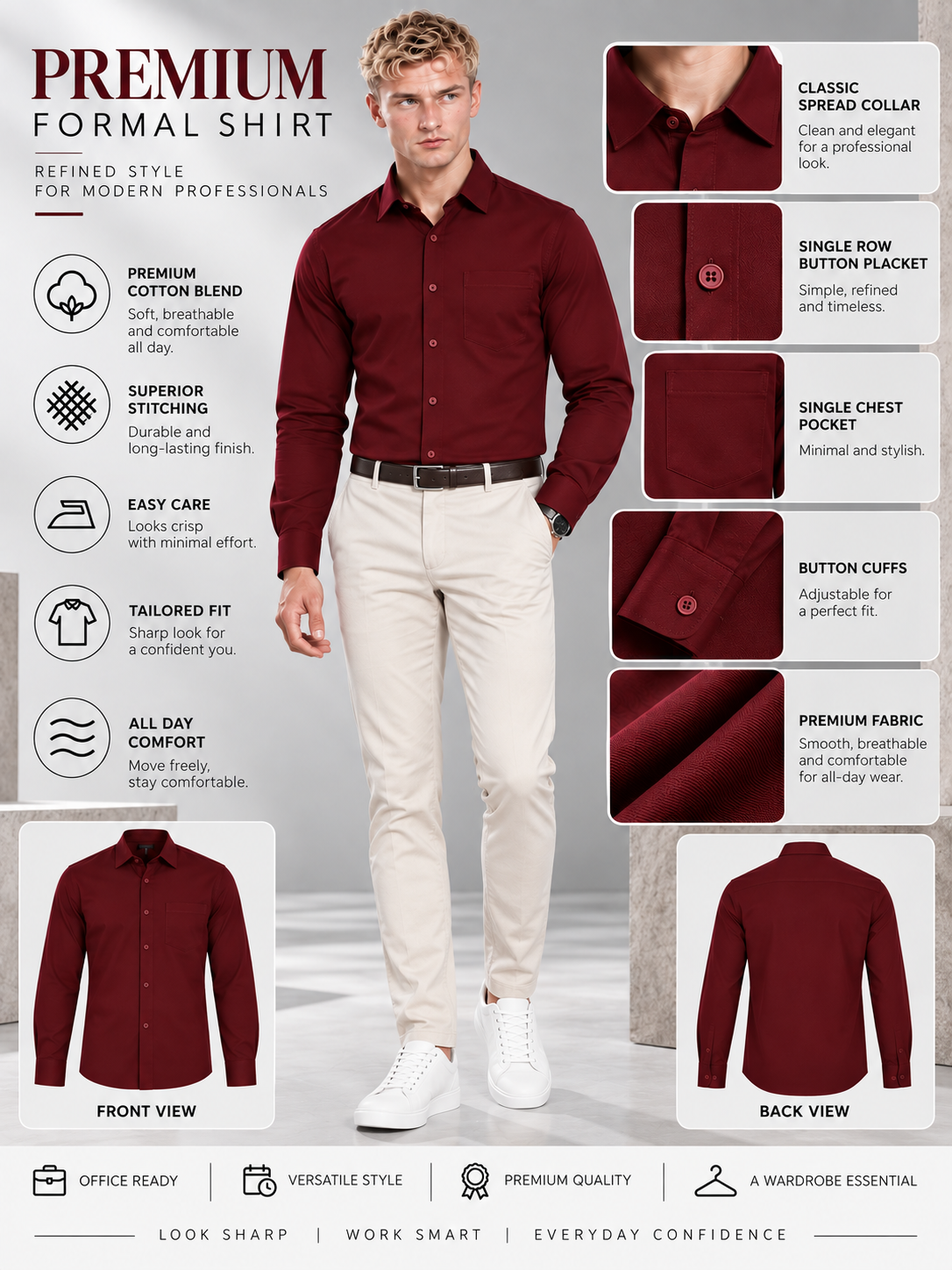 Men’s Classic Full Sleeve Formal Shirt