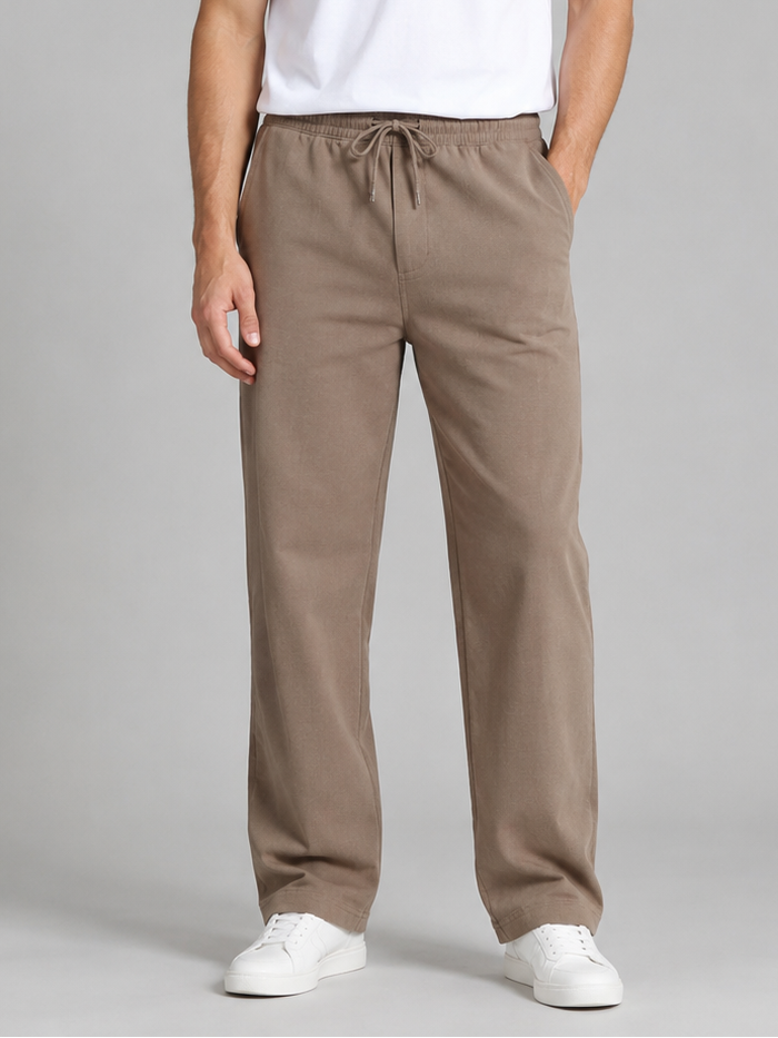 Men Khaki Color Solid Primium lower