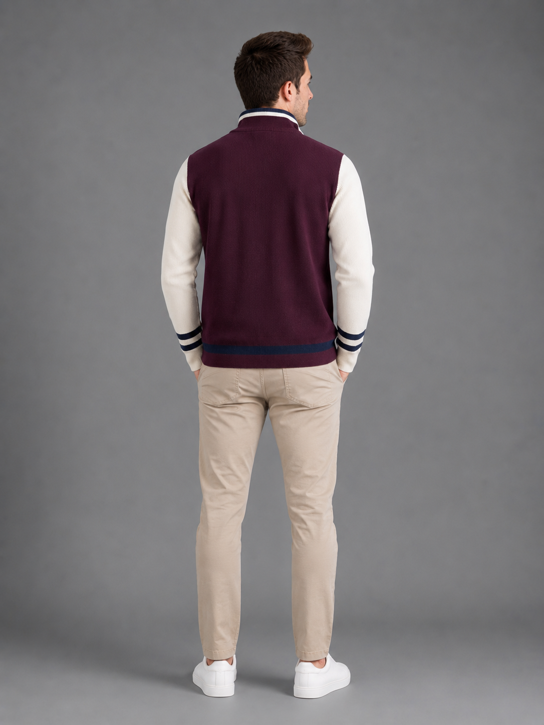 Men BURGUNDY Colour Premium Solid Polo T-Shirt