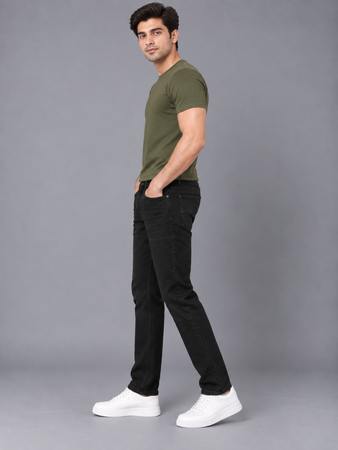 Men’s Premium Black colour Regular Fit Denim Jeans