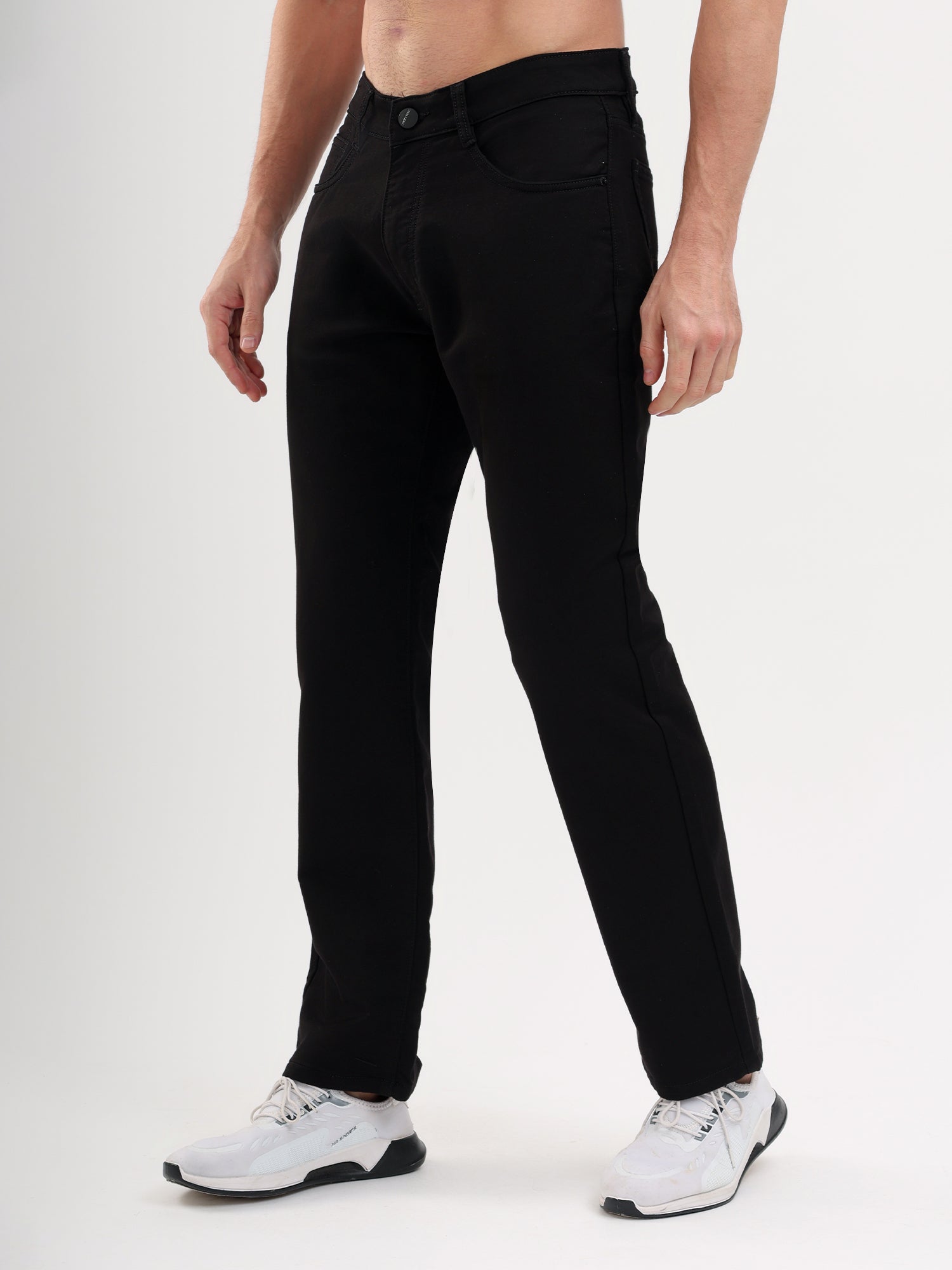 Sparky Men Comfort Fit Solid Jeans | Stretch Denim | Trendy Men All Season Black