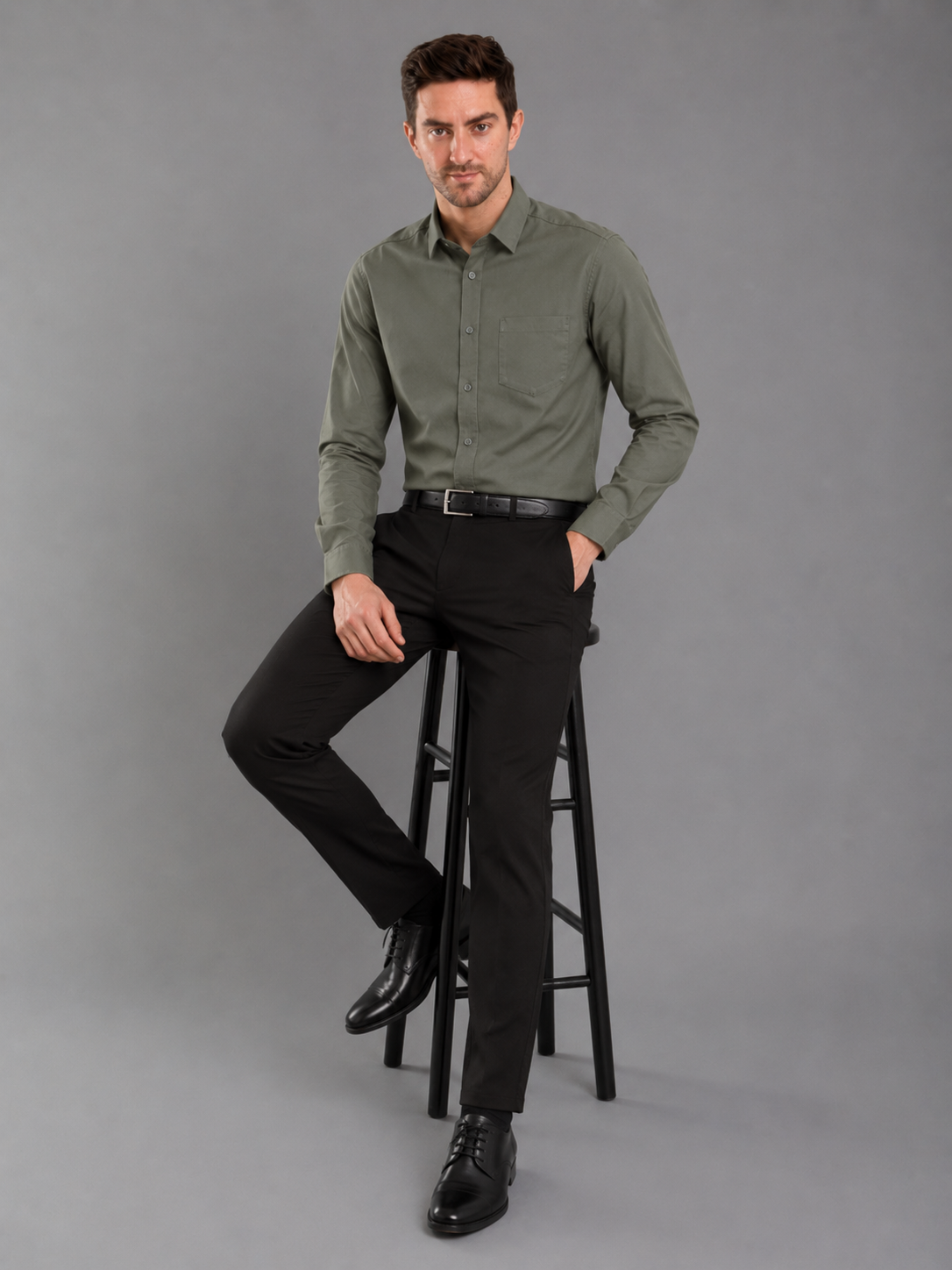 Men Premium Formal Satin Shirt Full Sleeve Regular Fit