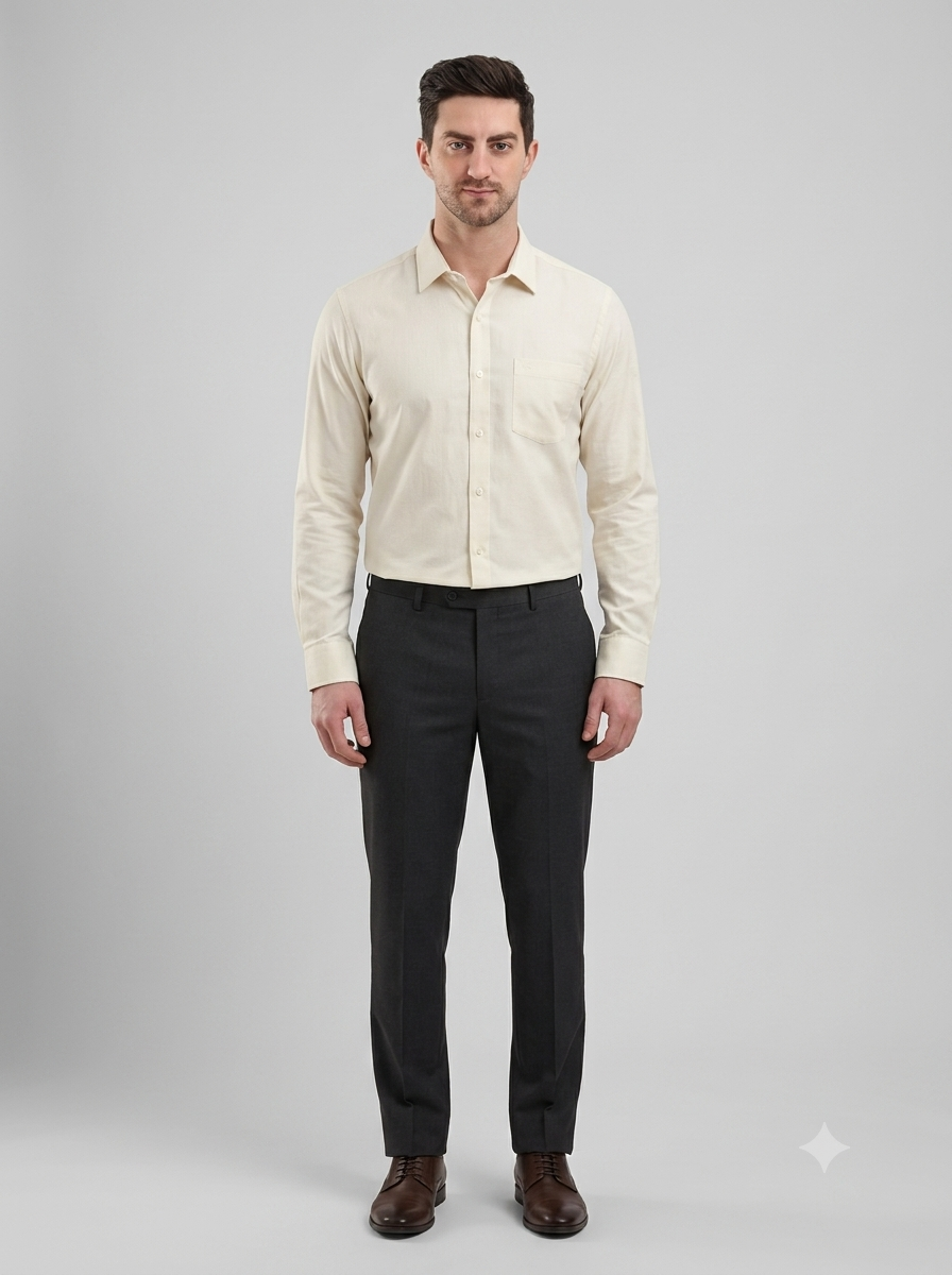 Men Premium Casual Plain Shirt Full Sleeve Regular Fit