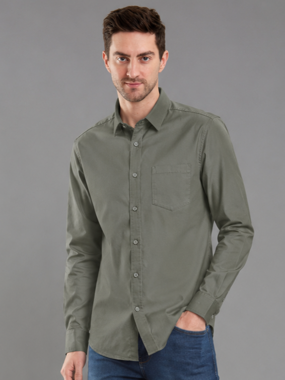 Men Premium Formal Satin Shirt Full Sleeve Regular Fit