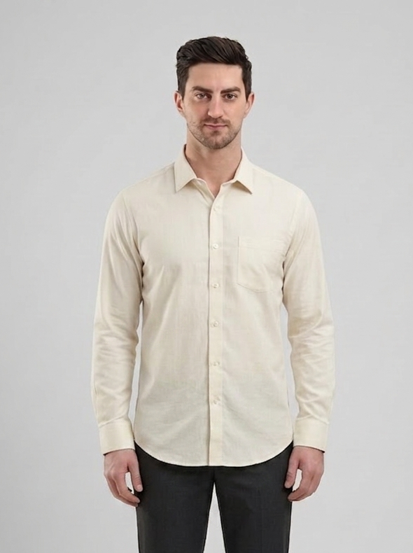 Men Premium Casual Plain Shirt Full Sleeve Regular Fit