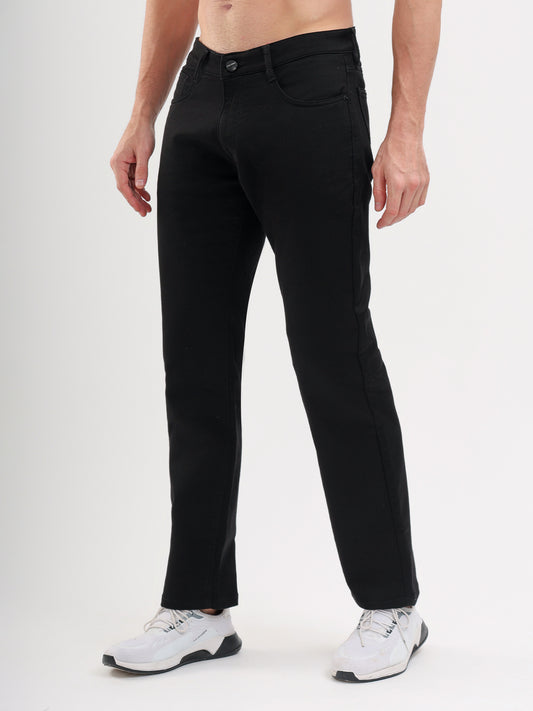 Sparky Men Comfort Fit Solid Jeans | Stretch Denim | Trendy Men All Season Black