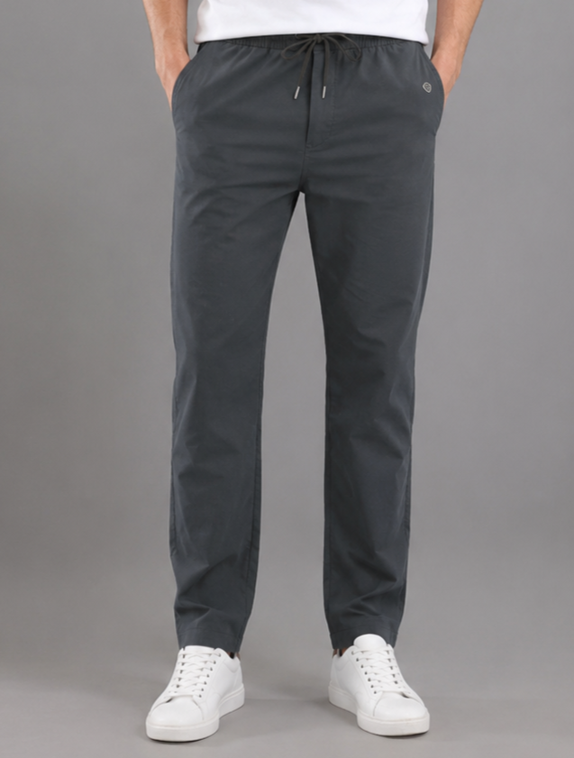 Men's Solid Track Pants | Regular Fit Sports Lower with Side Pockets
