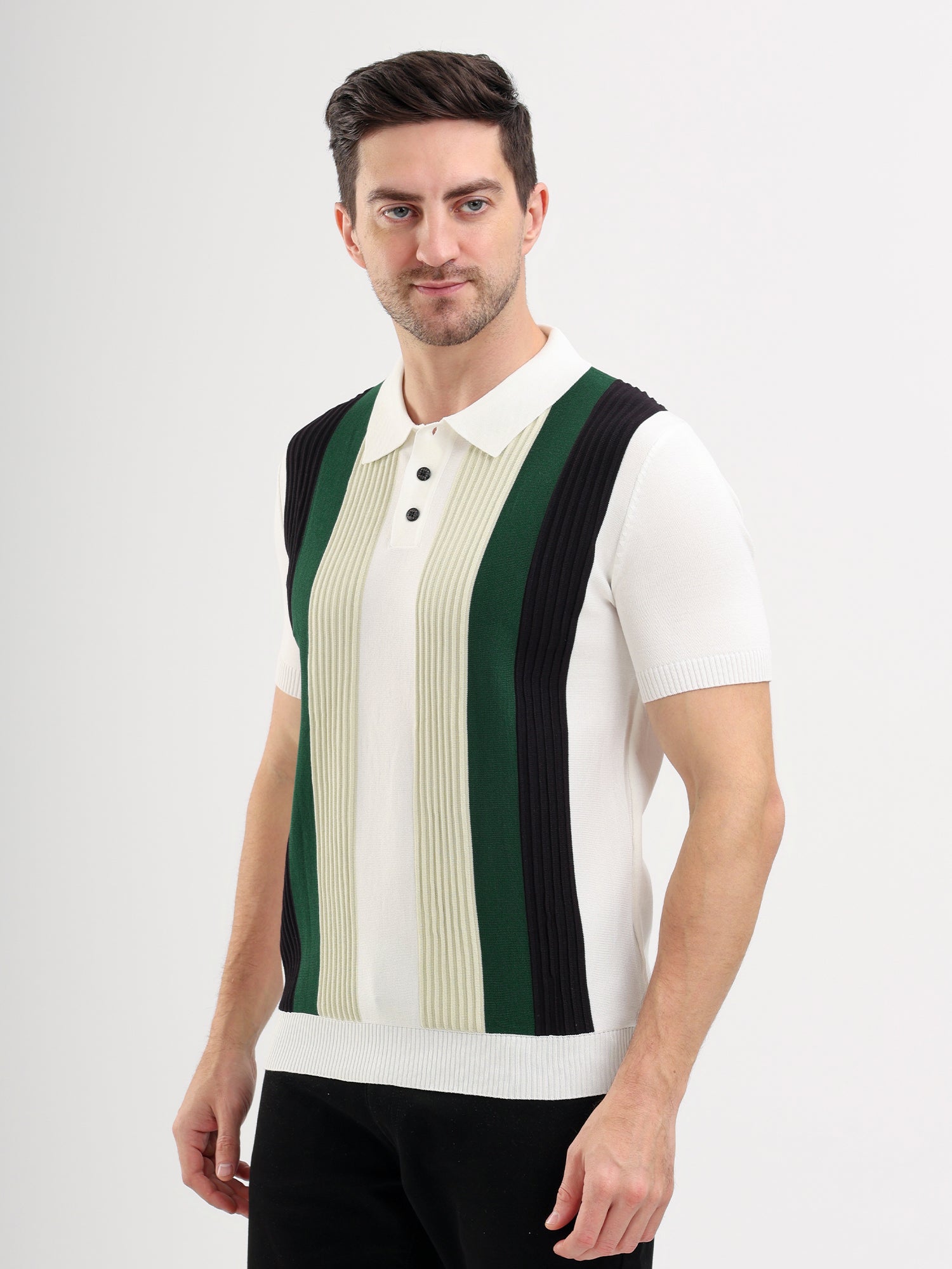 Sparky Solid Slim Fit Cotton Formal Polo Tshirt Half Sleeve | Summer Plus Size White Color