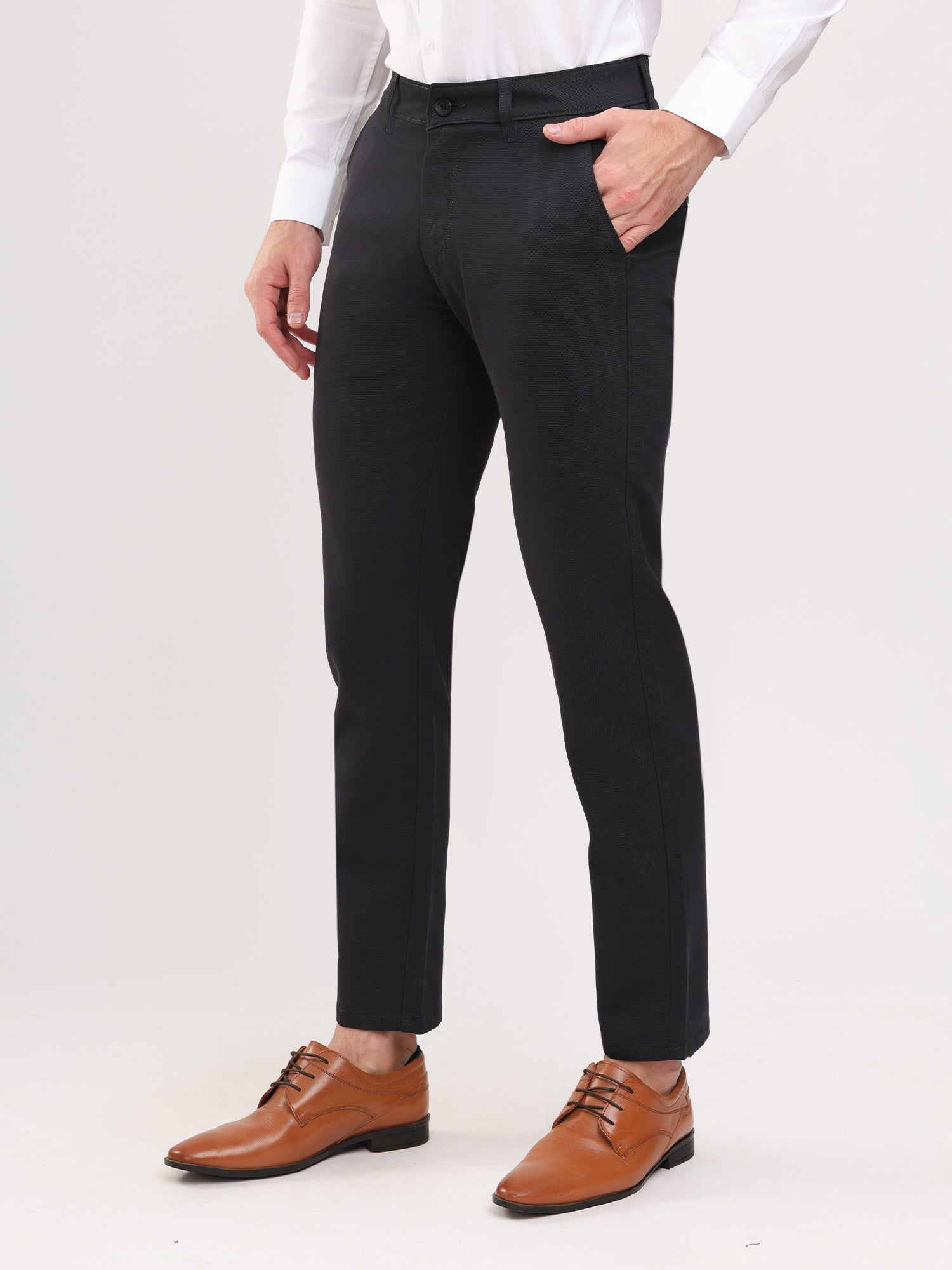 Men Slim Fit Black Trouser Pant