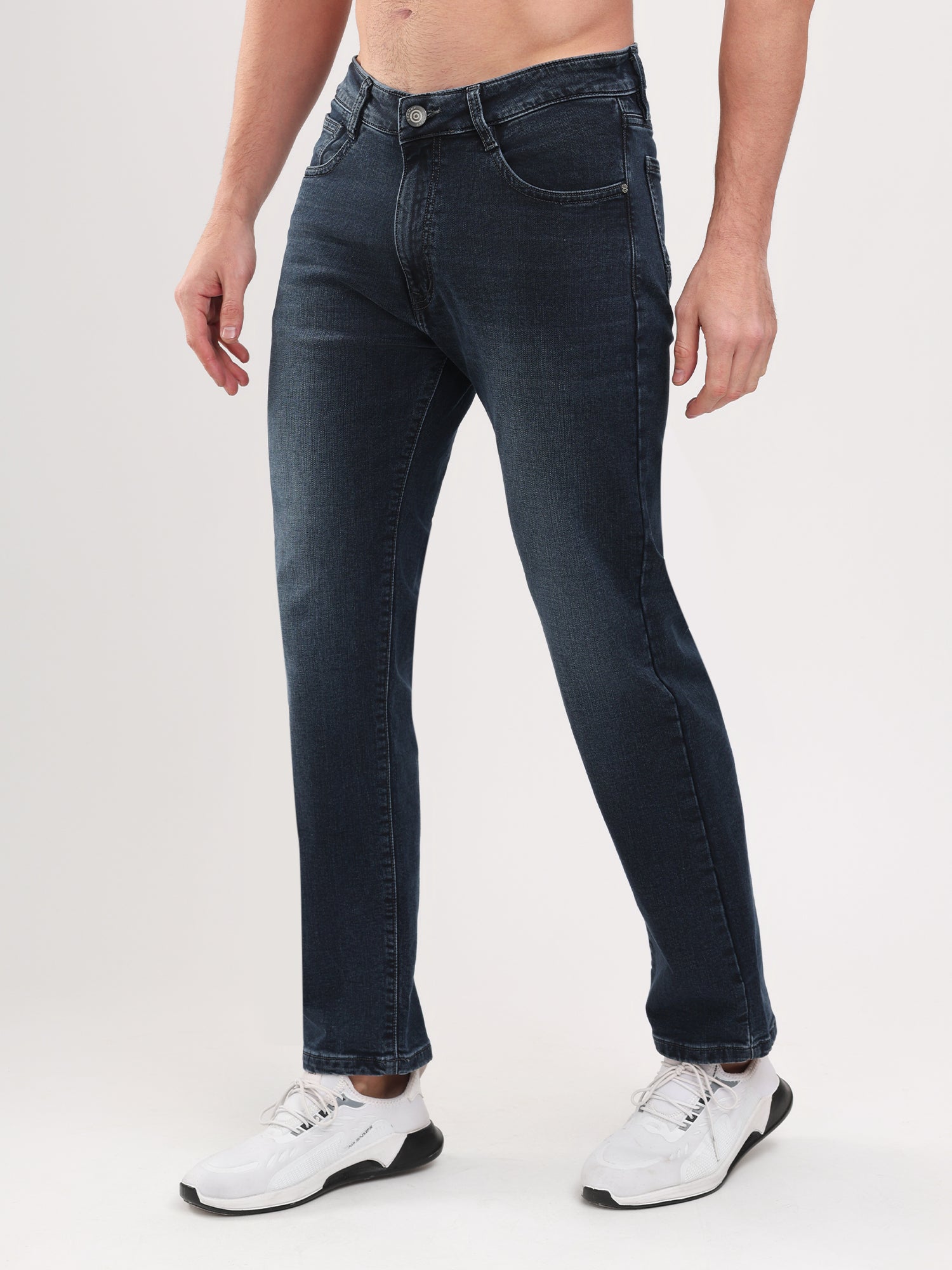 Men Blue Straight Fit Fit Denim