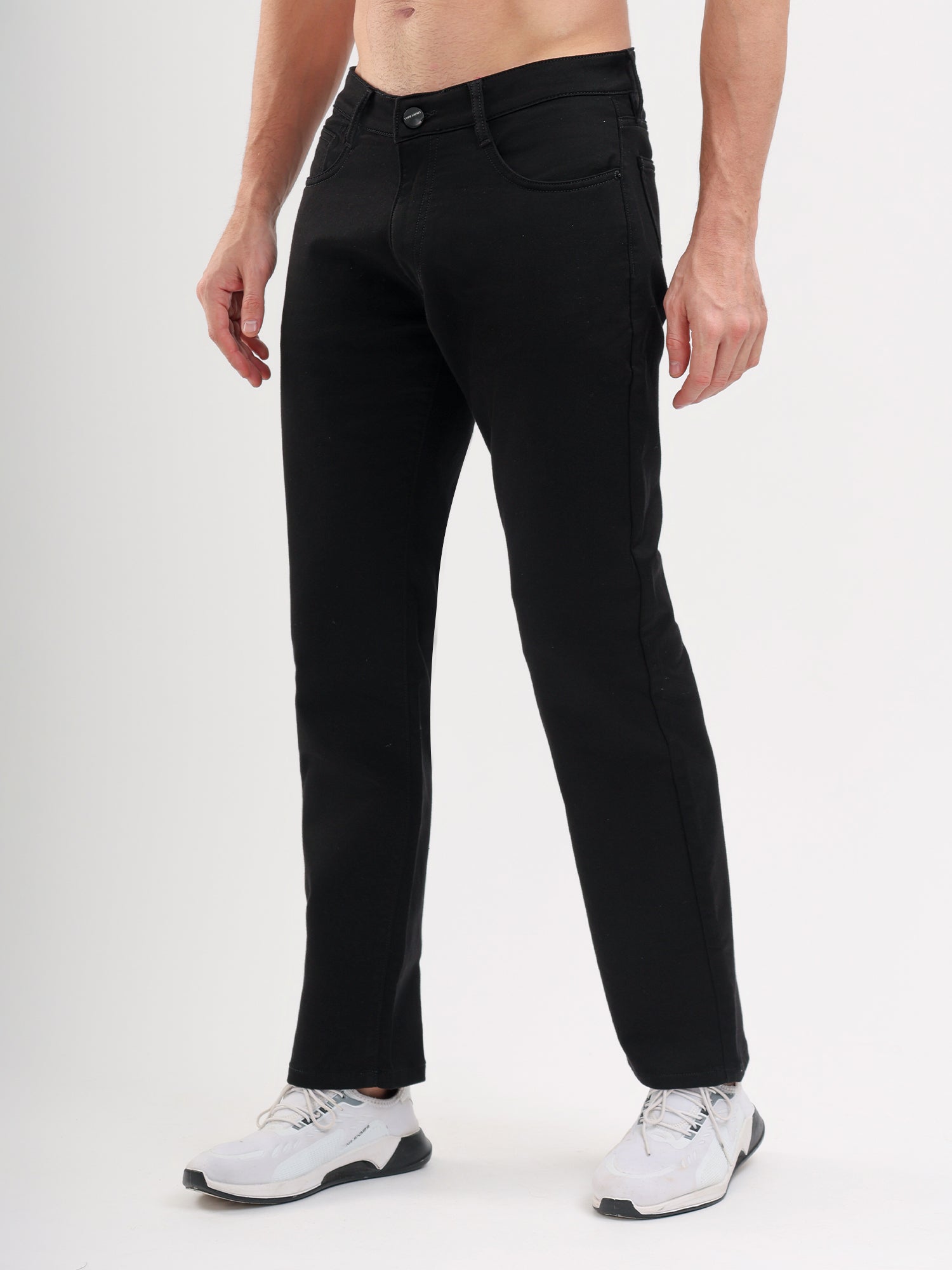 Sparky Men Comfort Fit Solid Jeans | Stretch Denim | Trendy Men All Season Black