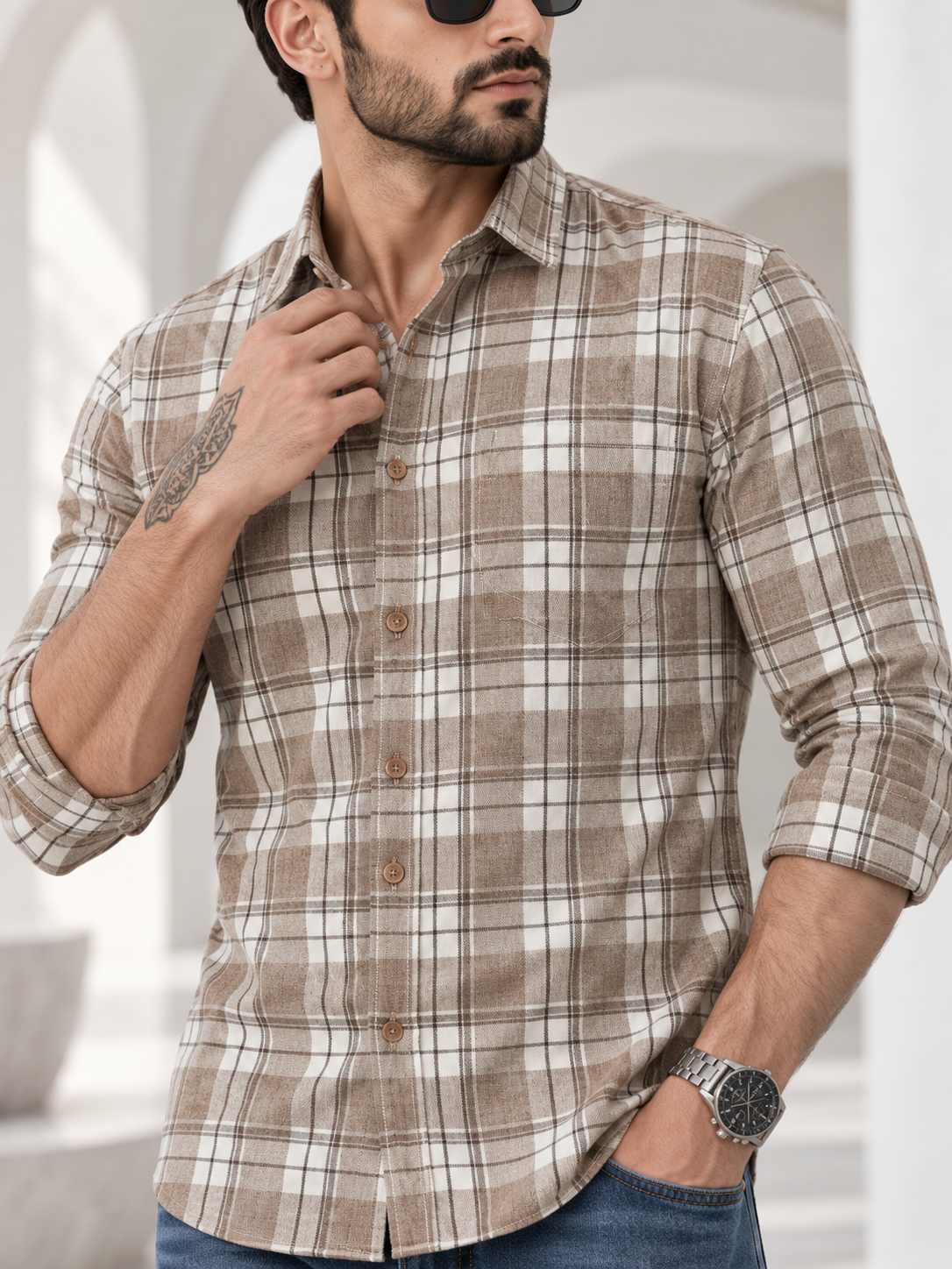 Men’s Stylish Casual Check Shirt