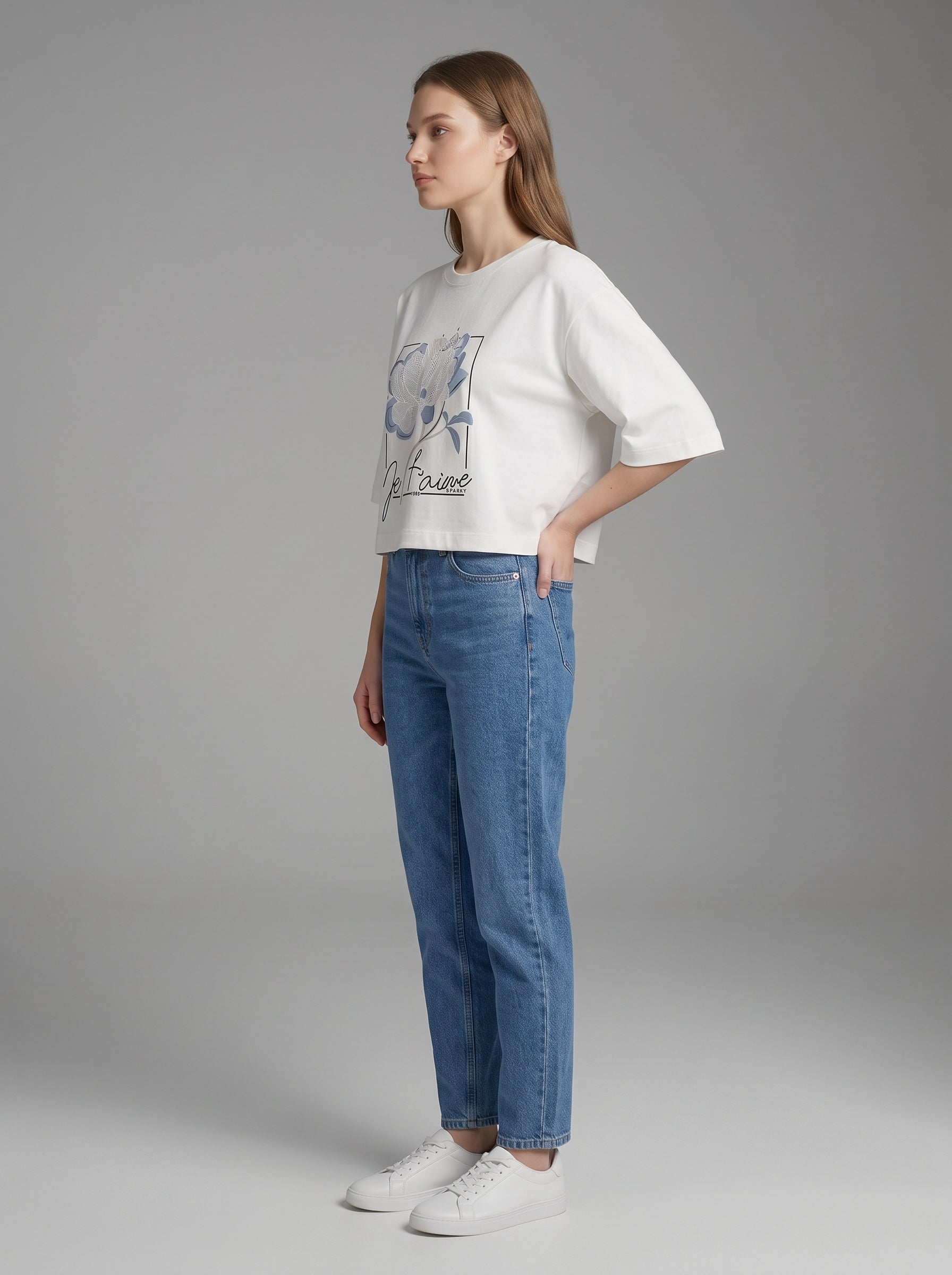 Women's Crop Top Soft Cotton Blend Casual & Trendy