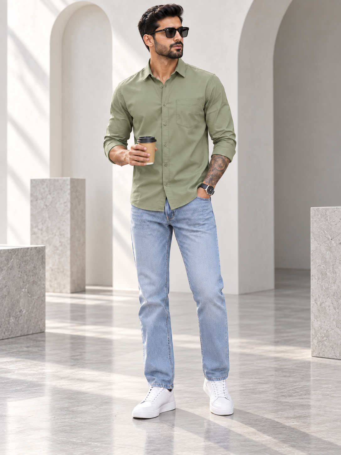 Men’s Premium Olive Shirt