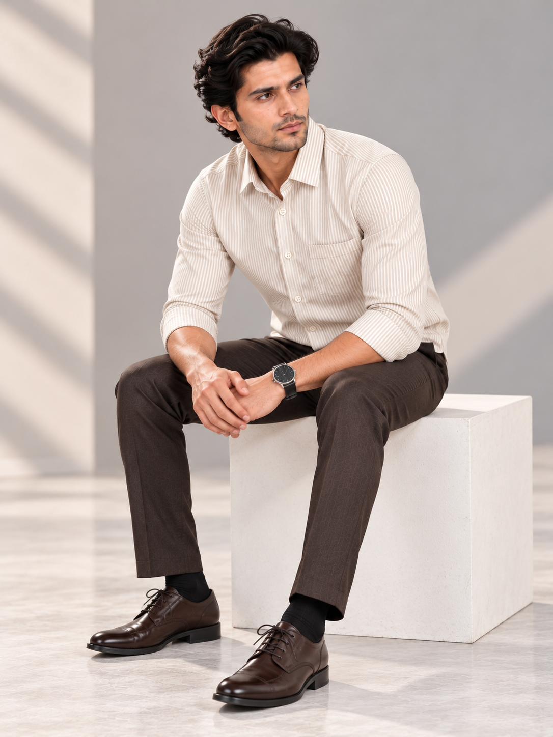Men’s Premium Beige Shirt