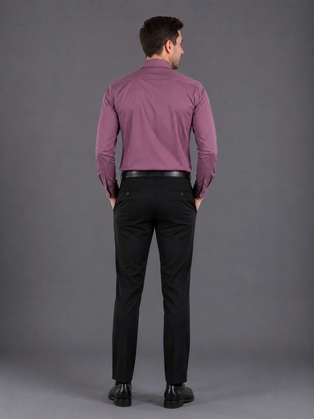 Men Full Sleeve's | Formal Cotton Shirt | Regular Fit | Dark Purple Color