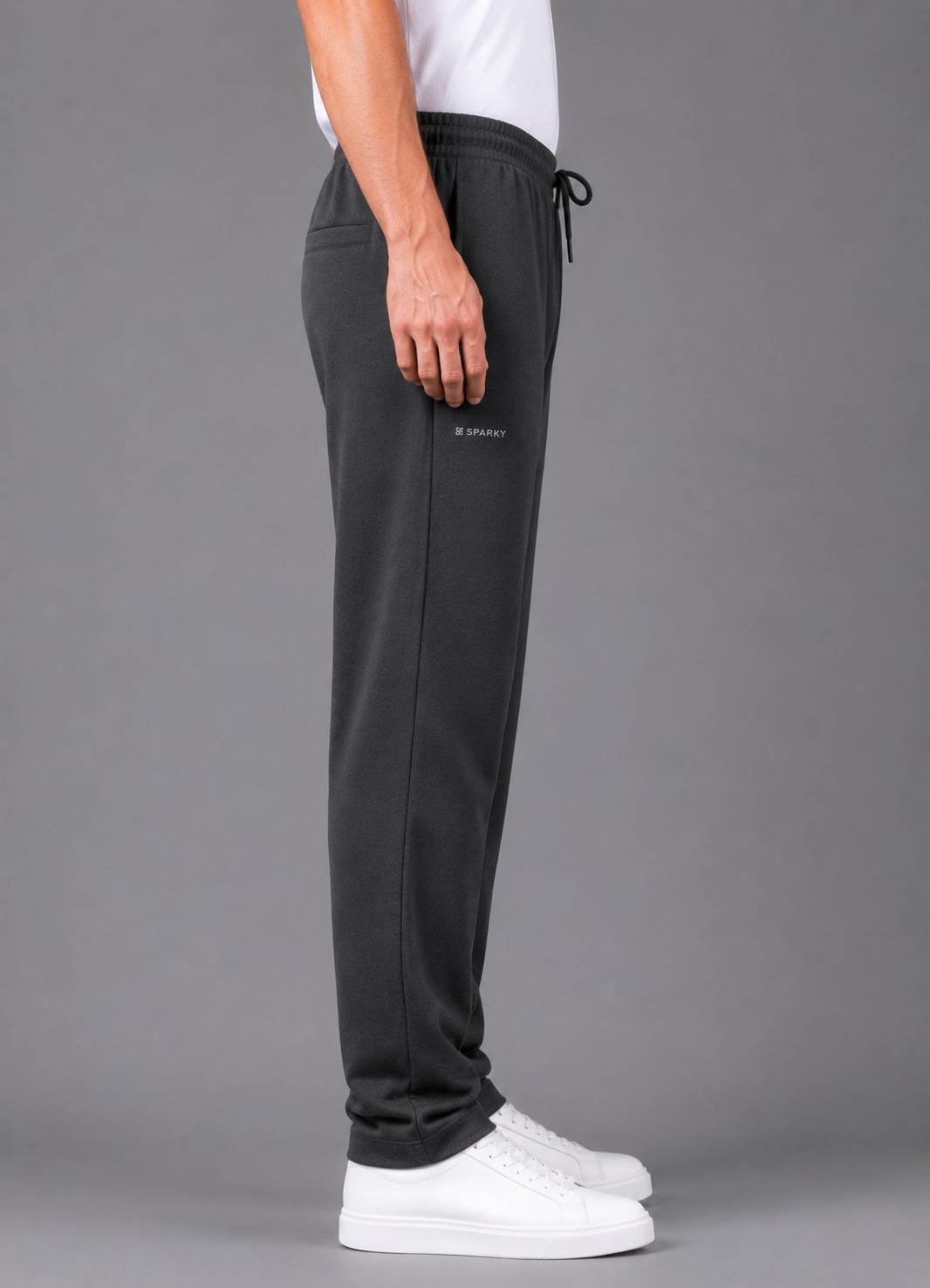 SPARKY Men's Fabric Solid Lower | Premium Track Pants Dark Grey