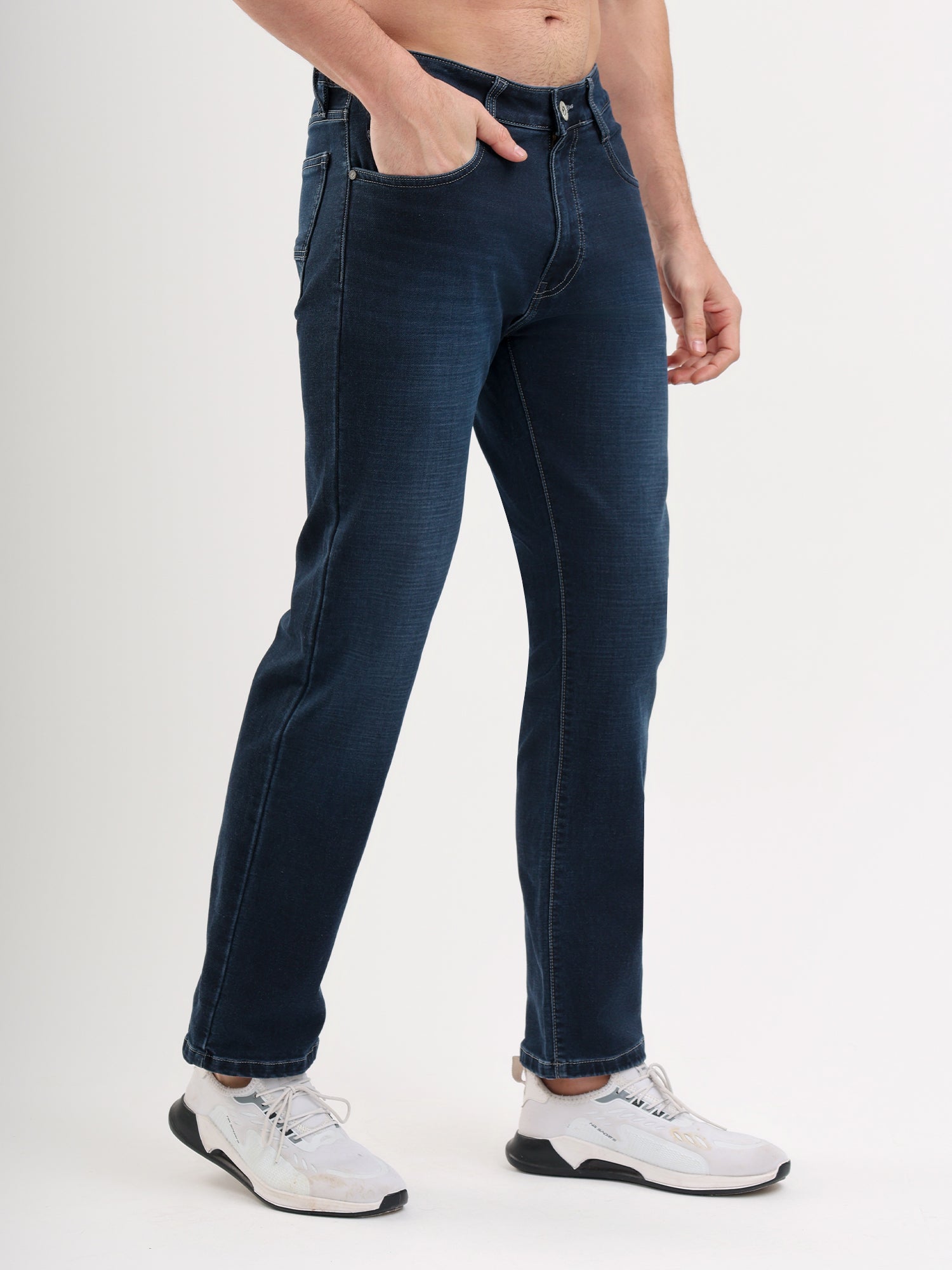 Sparky Men Comfort Fit Solid Jeans | Stretch Denim | Trendy Men All Season Blue
