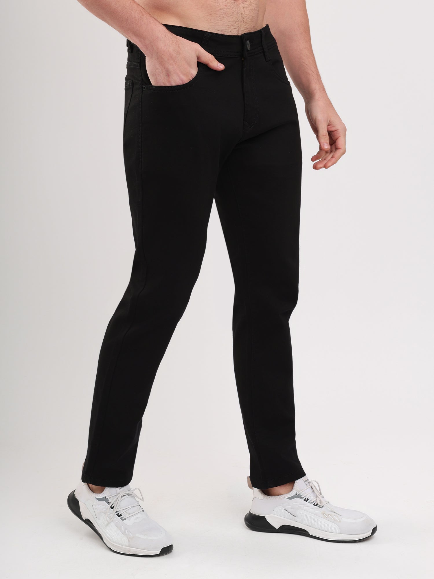 Men Black Slim Fit Denim