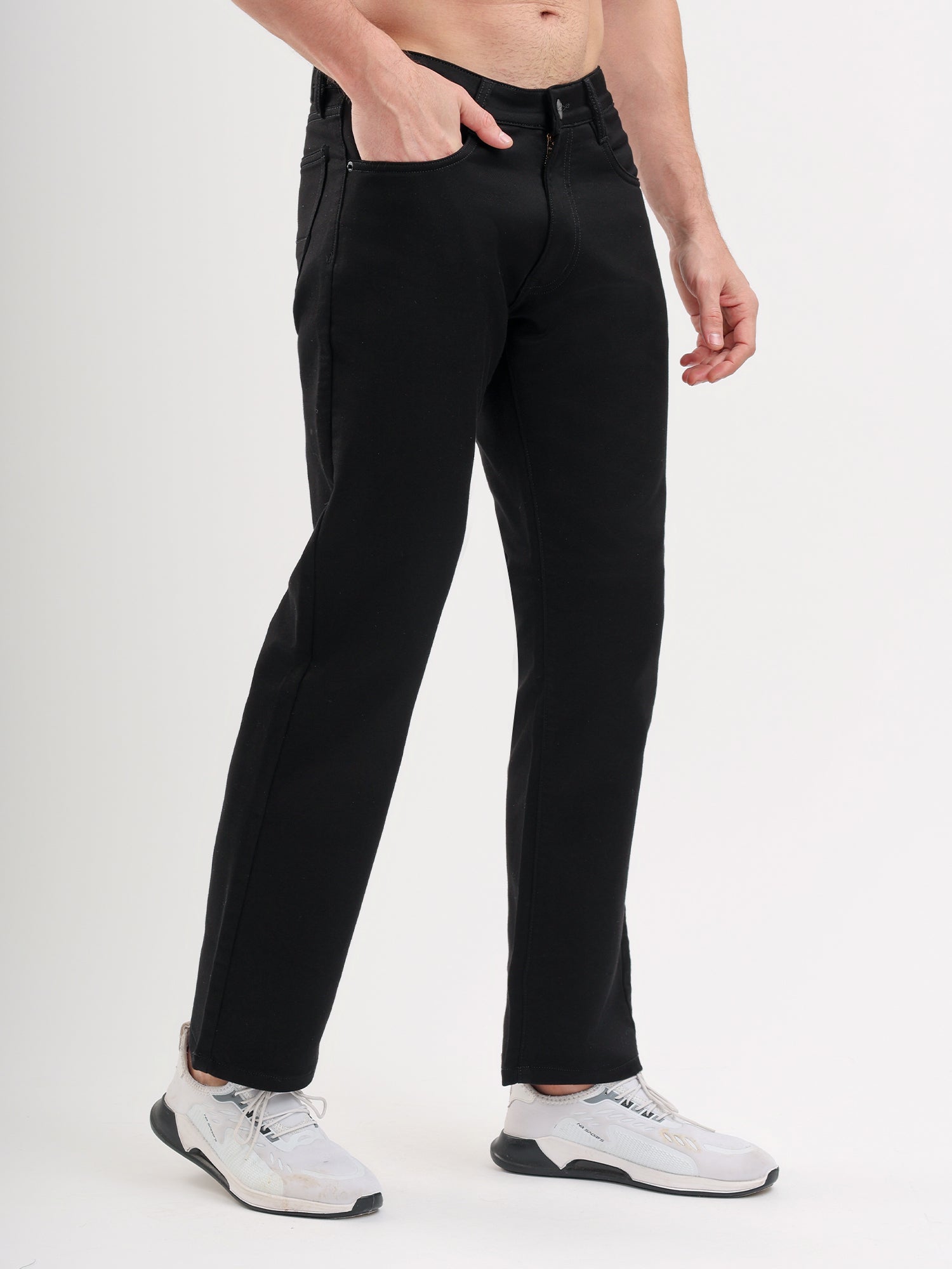 Sparky Men Comfort Fit Solid Jeans | Stretch Denim | Trendy Men All Season Black