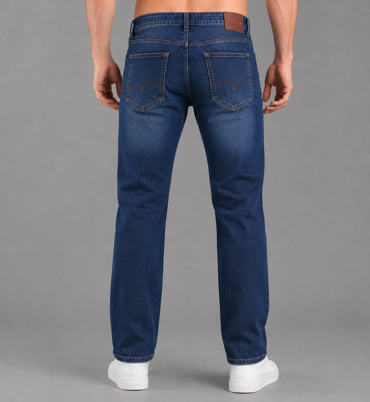 Men's Narrow Fit Stretch Denim Jeans | Mid Rise | Casual Blue Jeans for Men