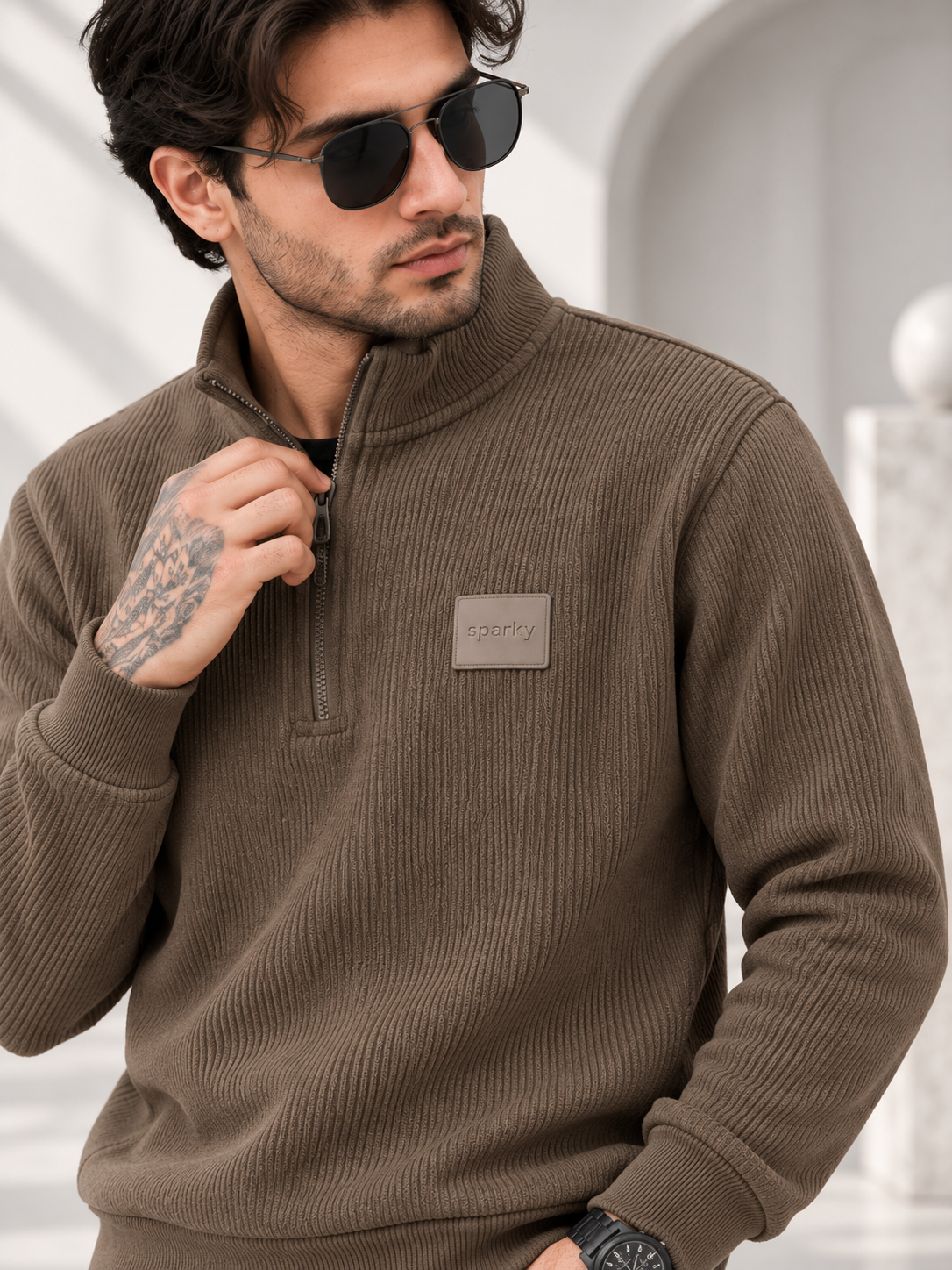 Brown Colour Regular Fit  Primium Sweatshirt
