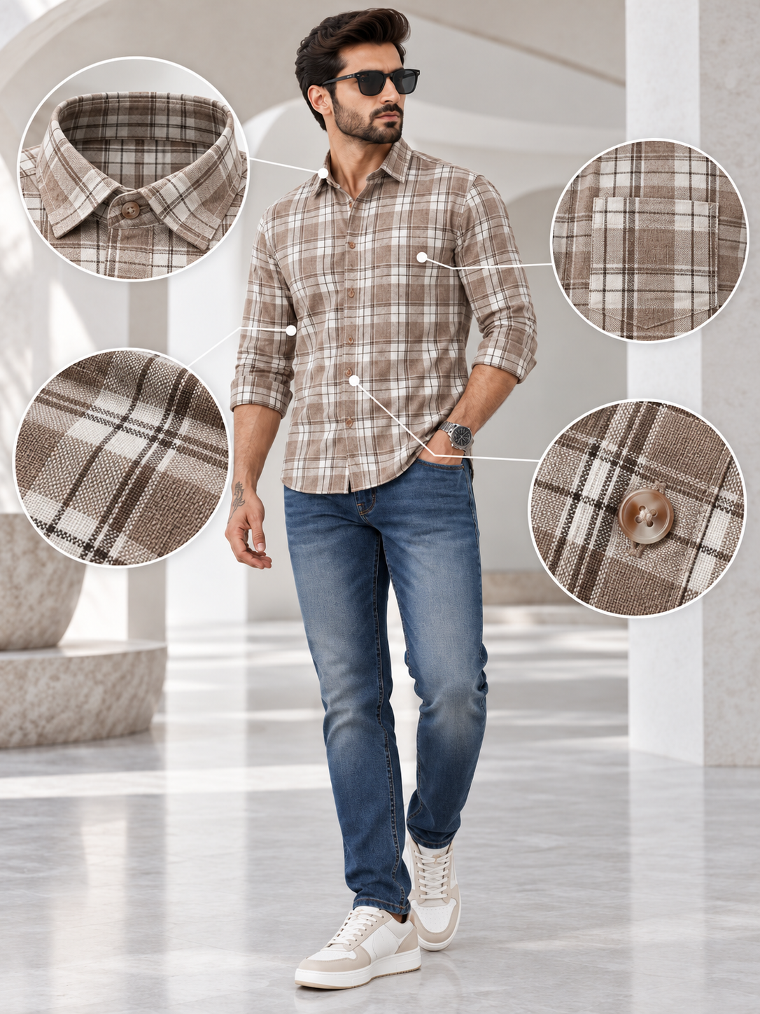 Men’s Stylish Casual Check Shirt
