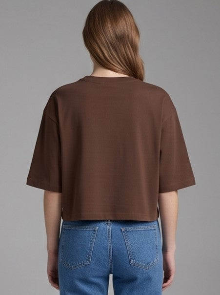 Women's Crop Top Soft Cotton Blend Casual & Trendy
