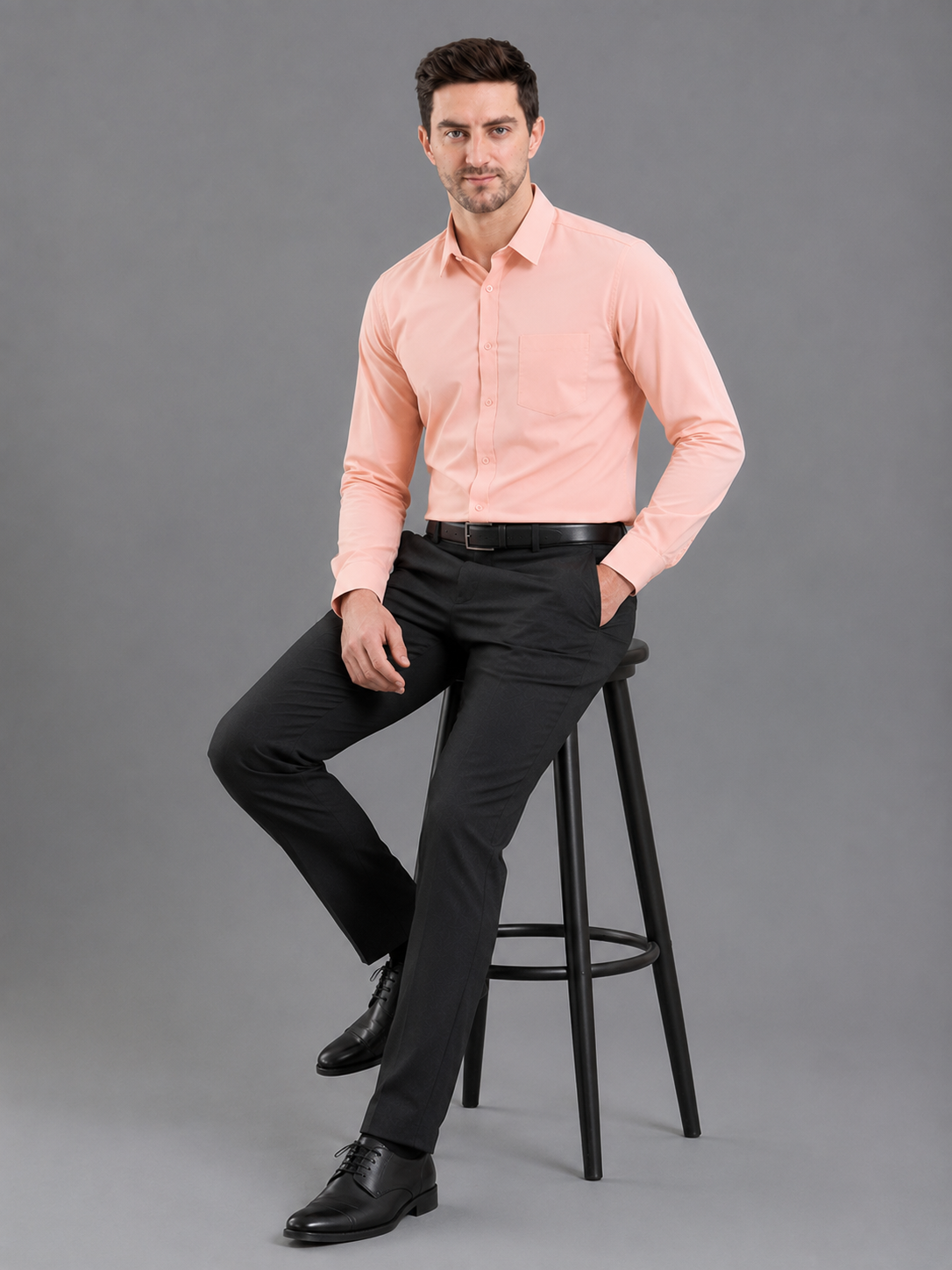 Men Premium Casual Plain Shirt Full Sleeve Regular Fit