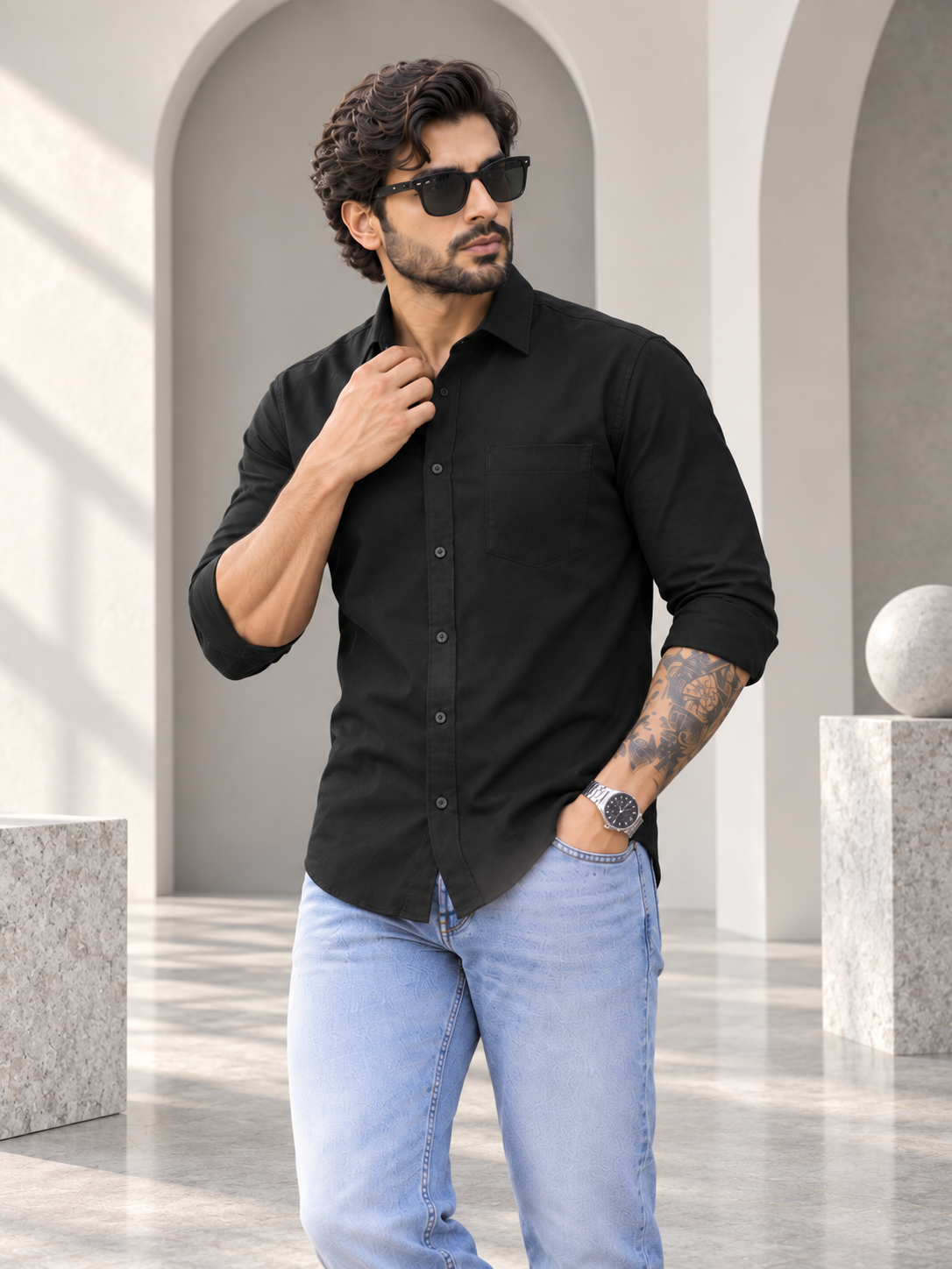 Men’s Premium Full Sleeve Plain Casual Shirt