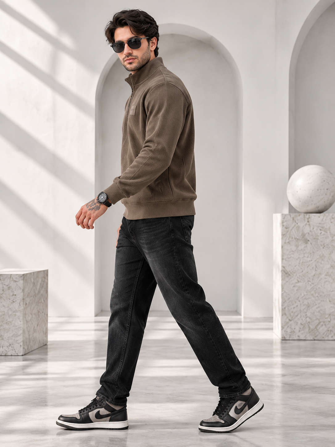 Brown Colour Regular Fit  Primium Sweatshirt