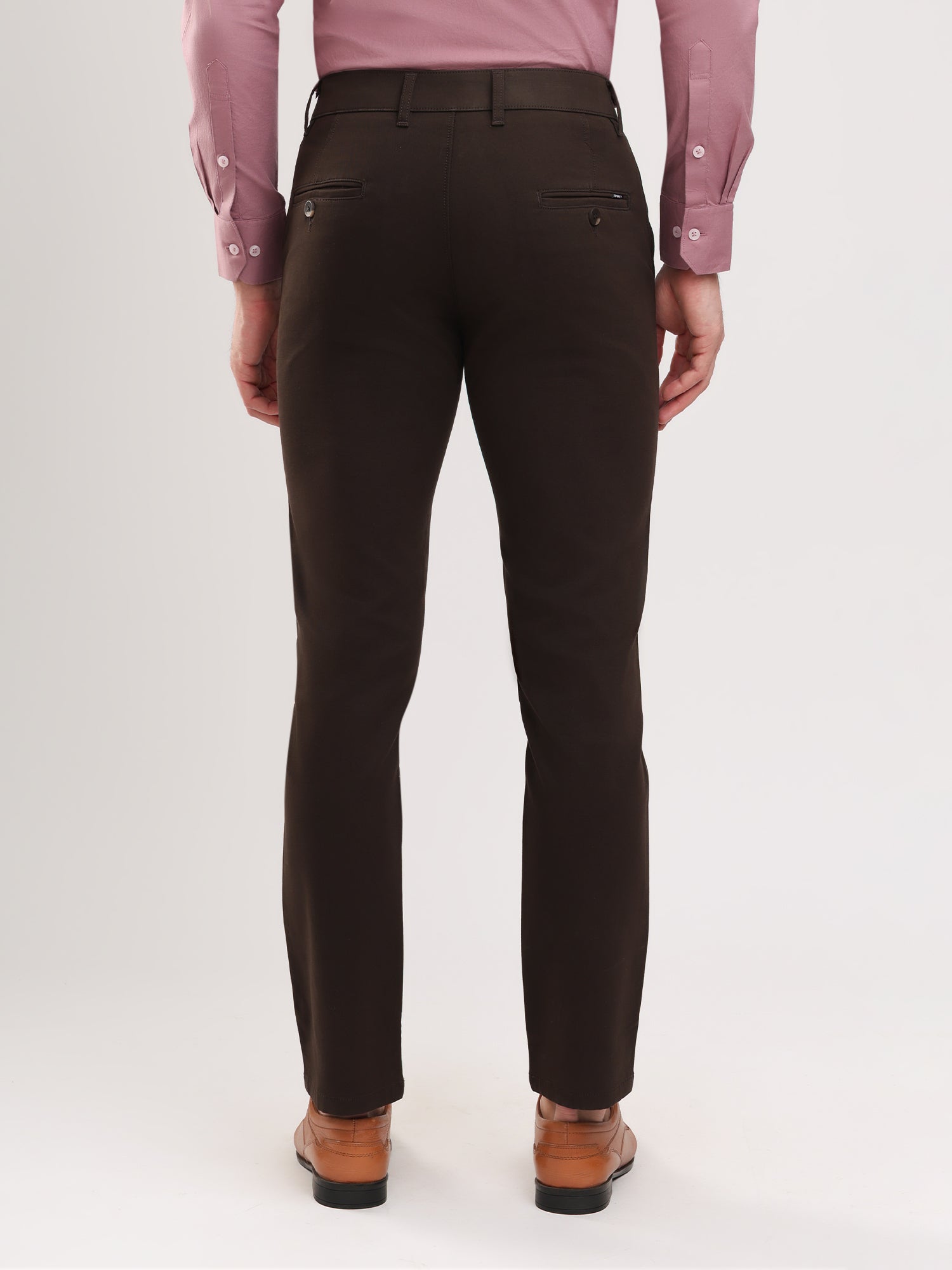 Men Slim Fit Coffee Trouser Pant