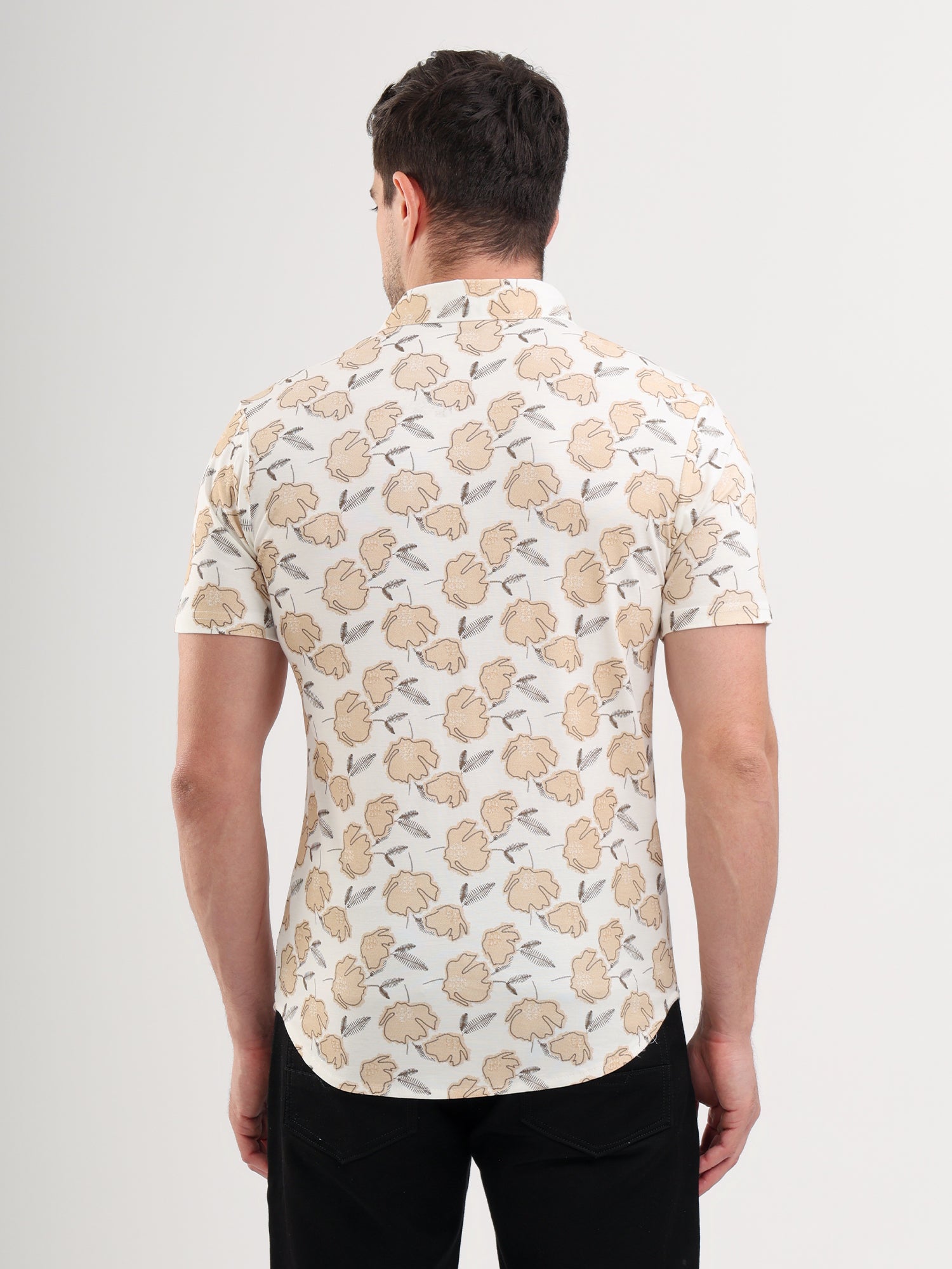 Sparky Solid Slim Fit Cotton Casual Shirt Half Sleeve | Summer Plus Size White Color