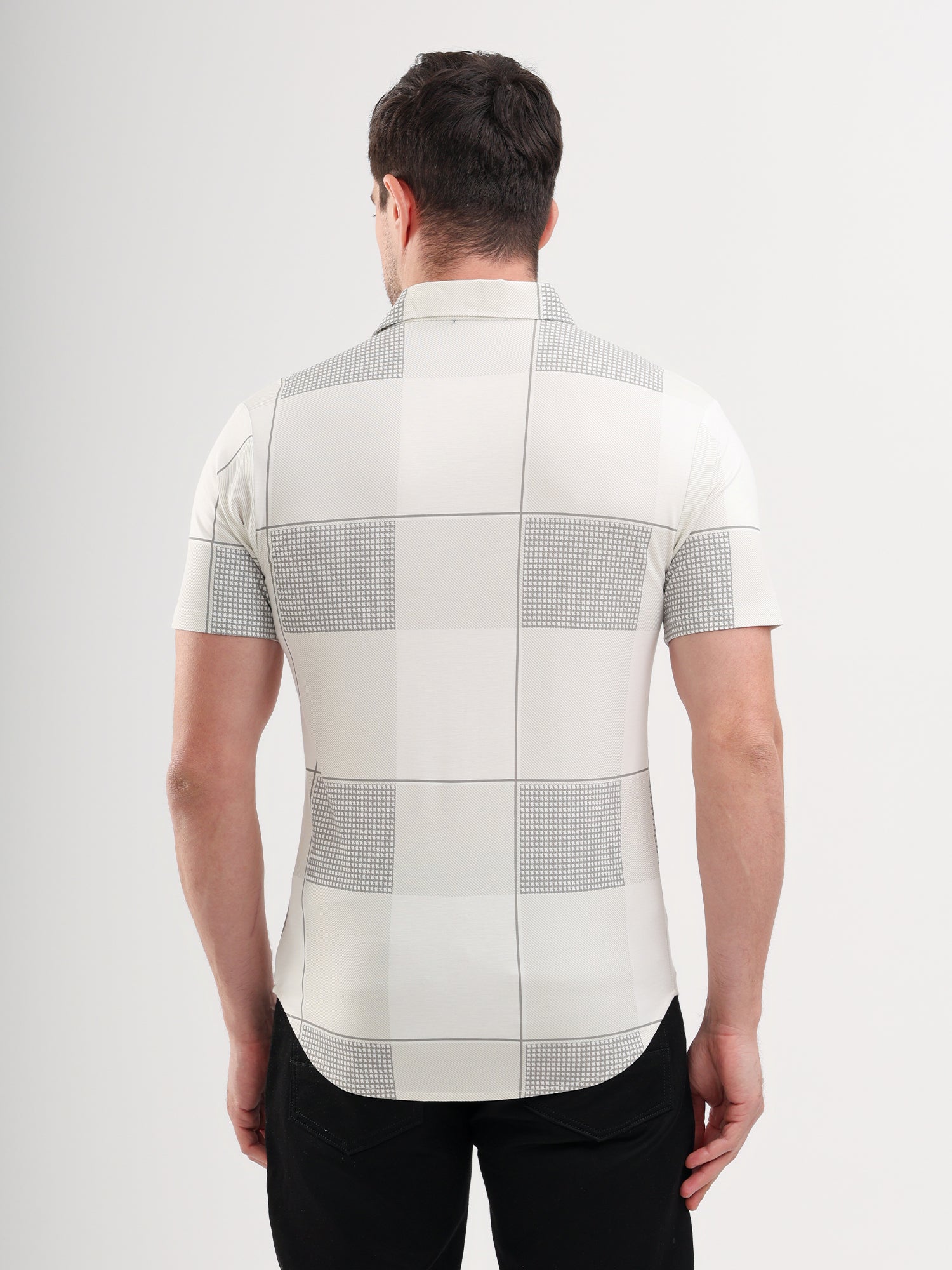 Sparky Solid Slim Fit Cotton Casual Shirt Half Sleeve | Summer Plus Size White Color