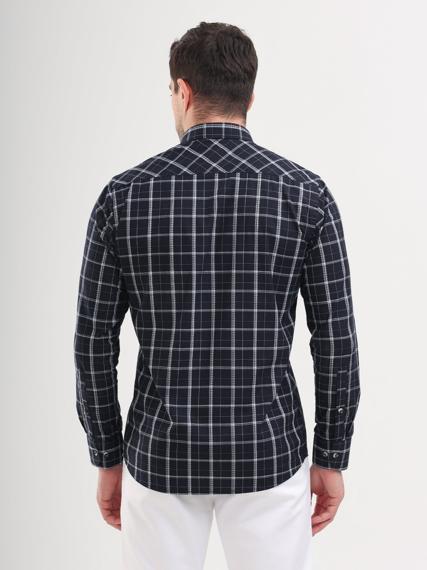 Sparky Solid Regular Fit Cotton Casual Shirt Full Sleeve | Summer Plus Size Black Color
