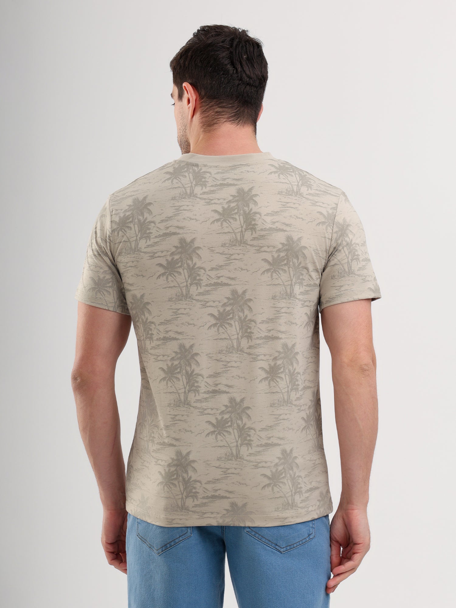 Sparky Solid Slim Fit Cotton Formal T-Shirt Half Sleeve | Summer Plus Size Olive Color
