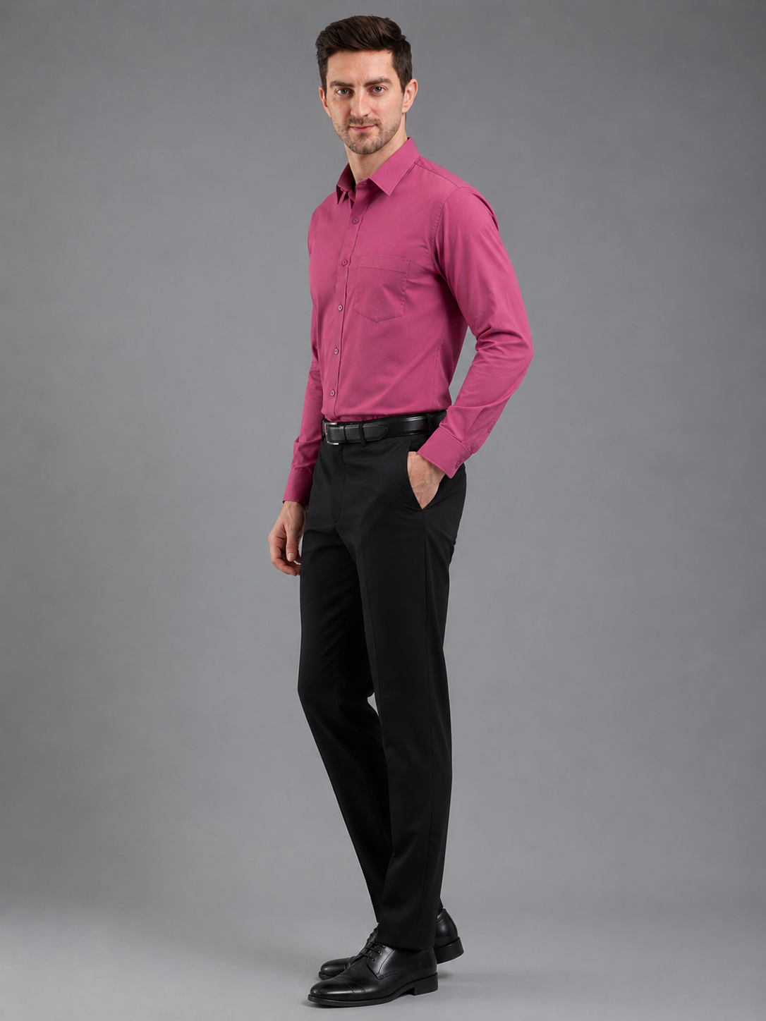 Men Full Sleeve's | Formal Cotton Shirt | Regular Fit | Mehroon Color