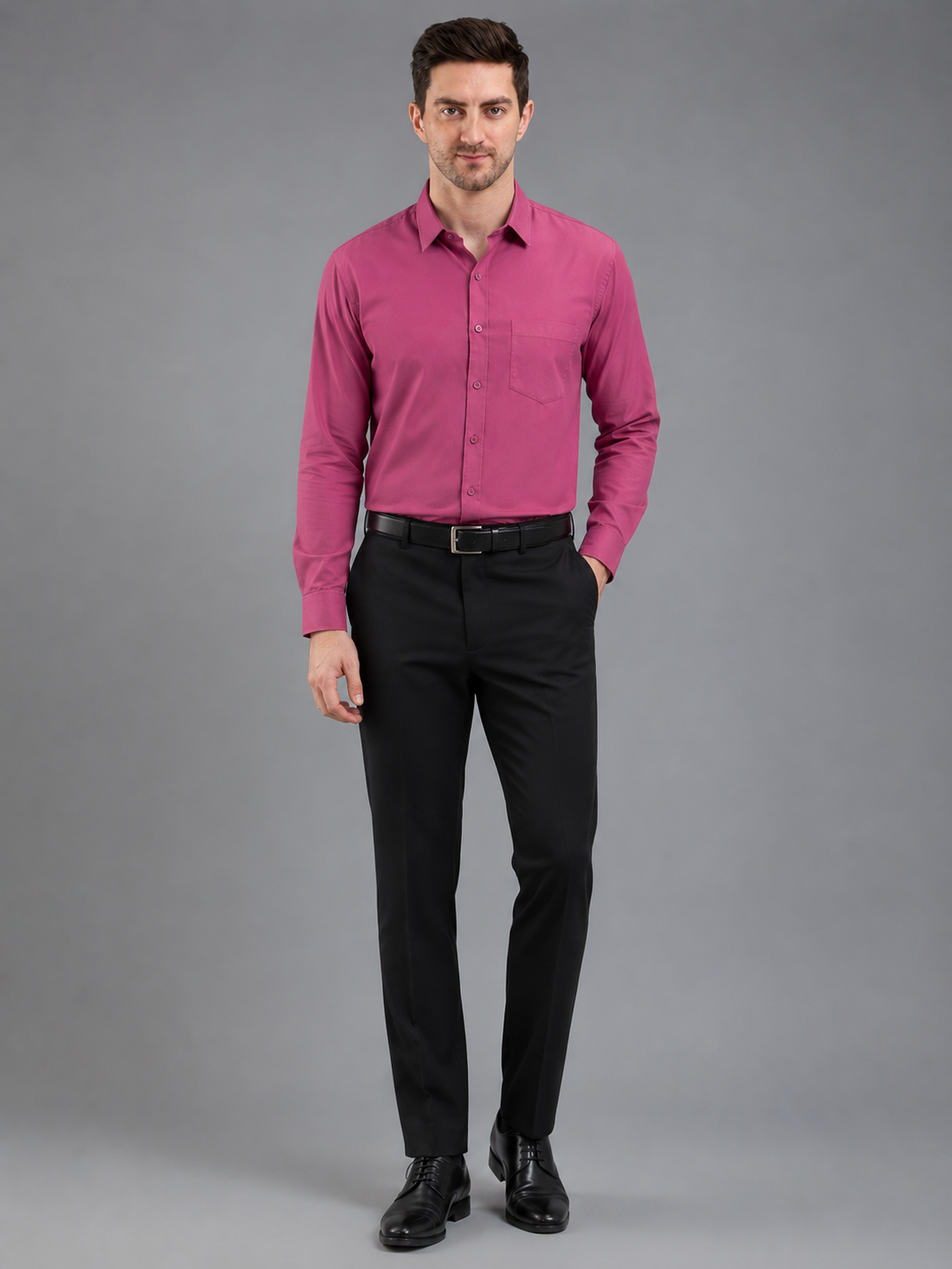 Men Full Sleeve's | Formal Cotton Shirt | Regular Fit | Mehroon Color