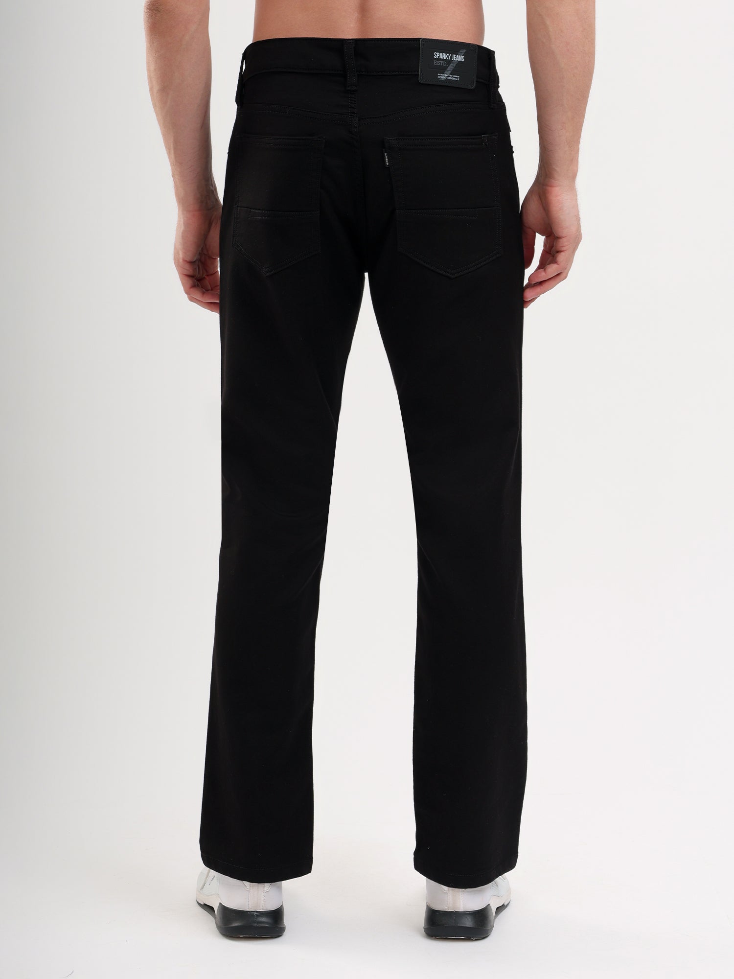 Sparky Men Comfort Fit Solid Jeans | Stretch Denim | Trendy Men All Season Black