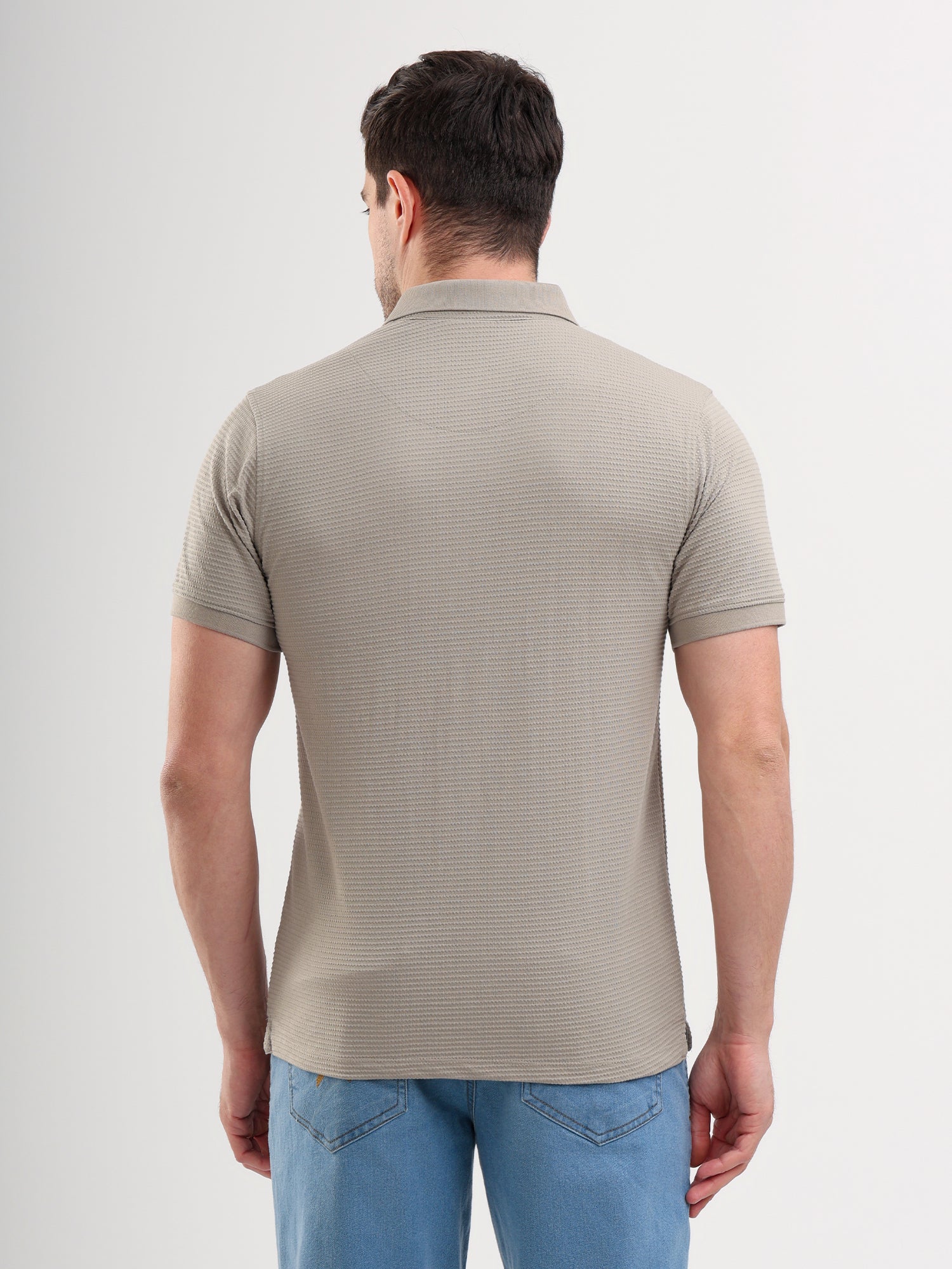 Sparky Solid Slim Fit Cotton Formal Polo Tshirt Half Sleeve | Summer Plus Size Grey Color