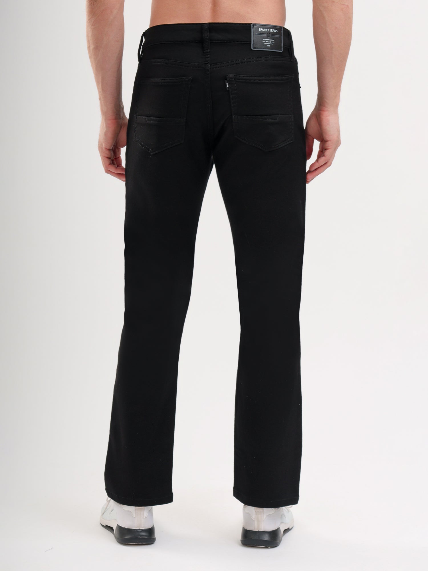Sparky Men Comfort Fit Solid Jeans | Stretch Denim | Trendy Men All Season Black