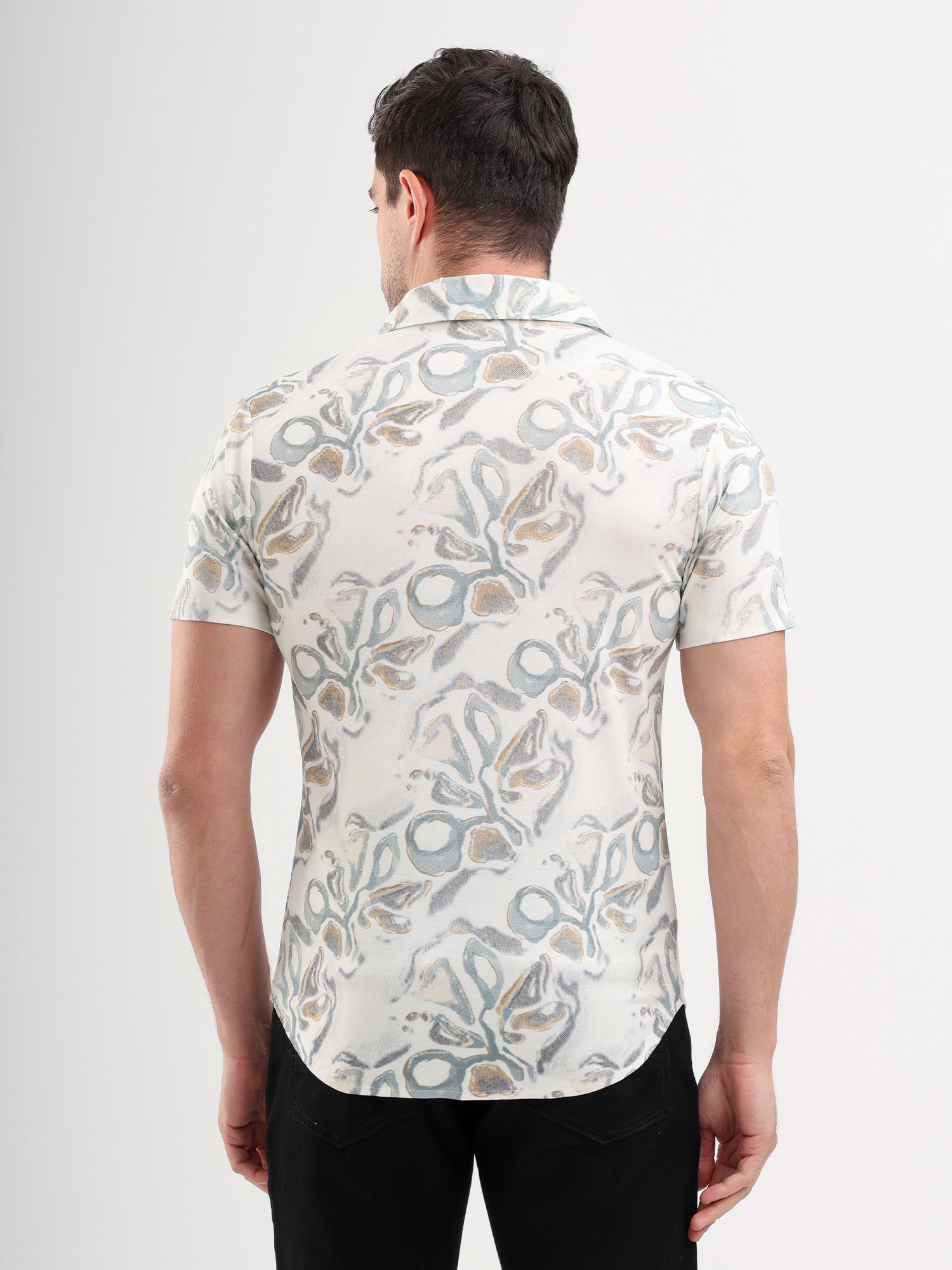 Sparky Solid Slim Fit Cotton Casual Shirt Half Sleeve | Summer Plus Size White Color