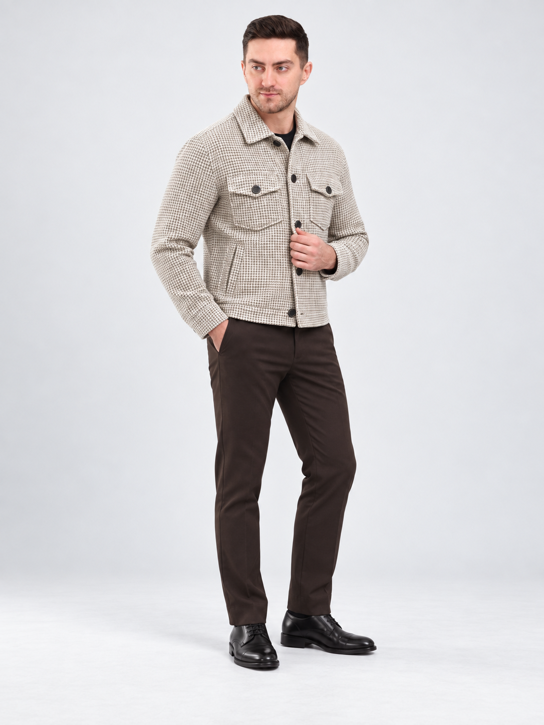 Men’s Full Sleeve Checked Shacket