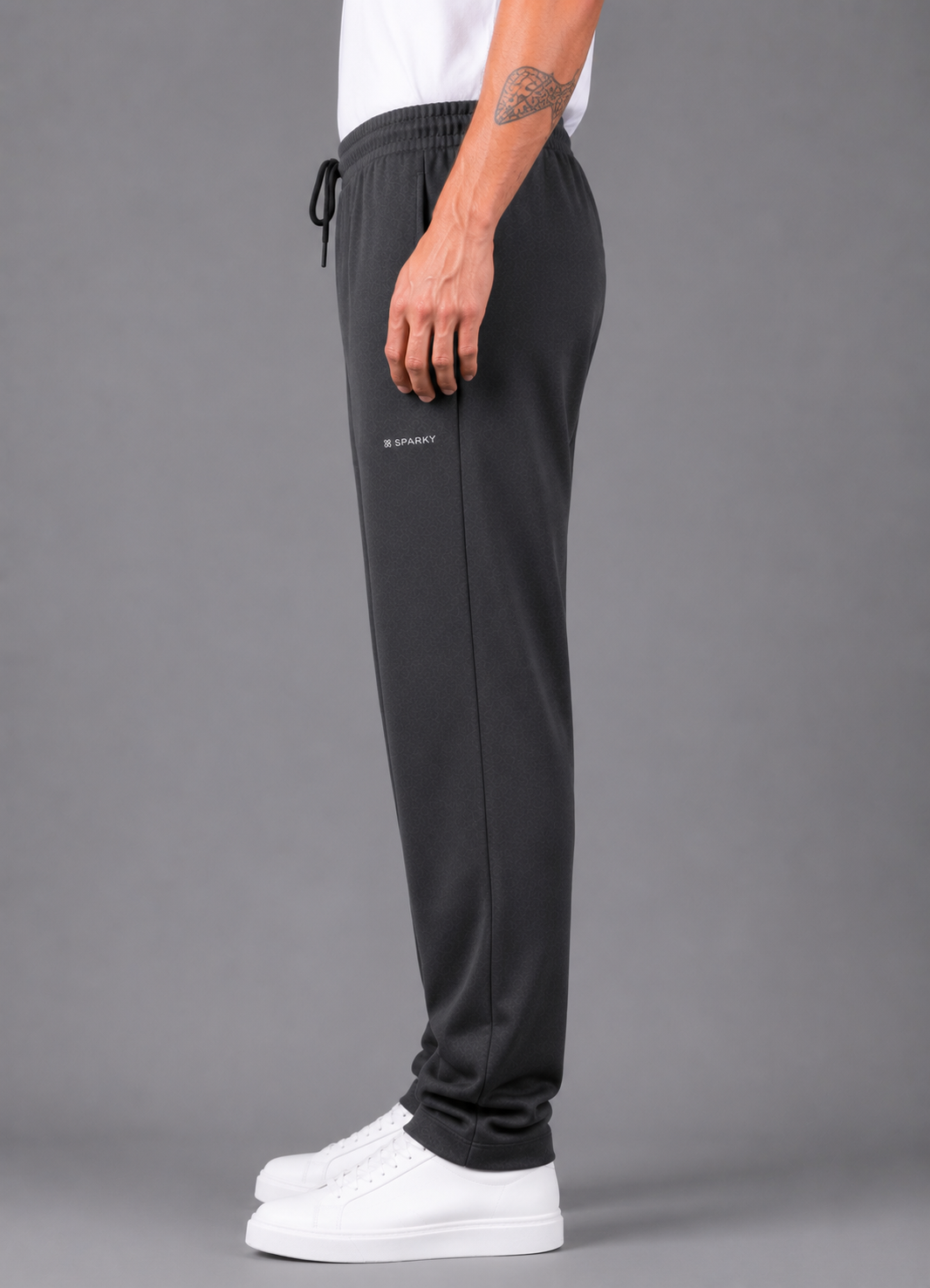 SPARKY Men's Fabric Solid Lower | Premium Track Pants Dark Grey