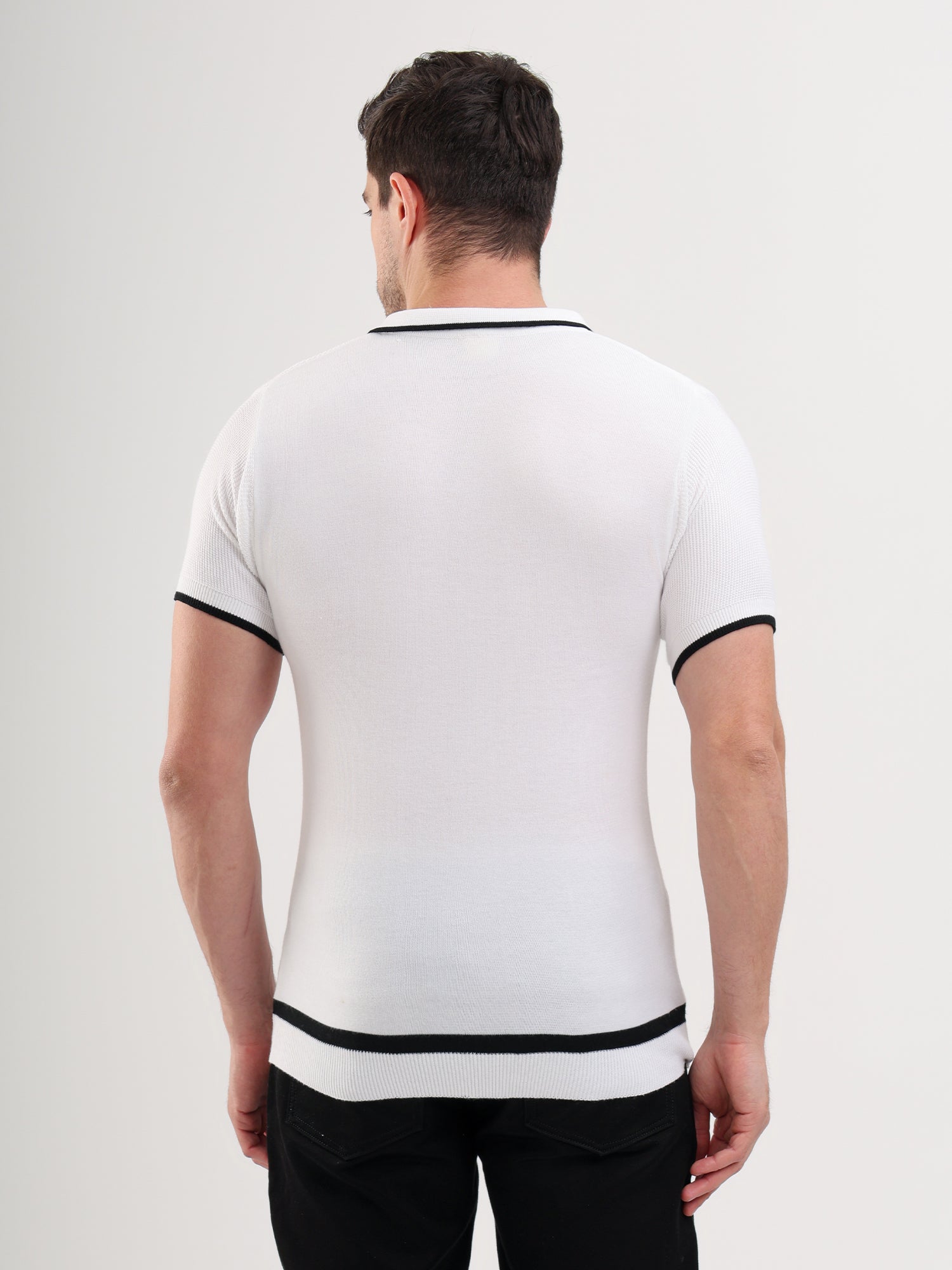 Sparky Solid Slim Fit Cotton Formal Polo Tshirt Half Sleeve | Summer Plus Size White Color