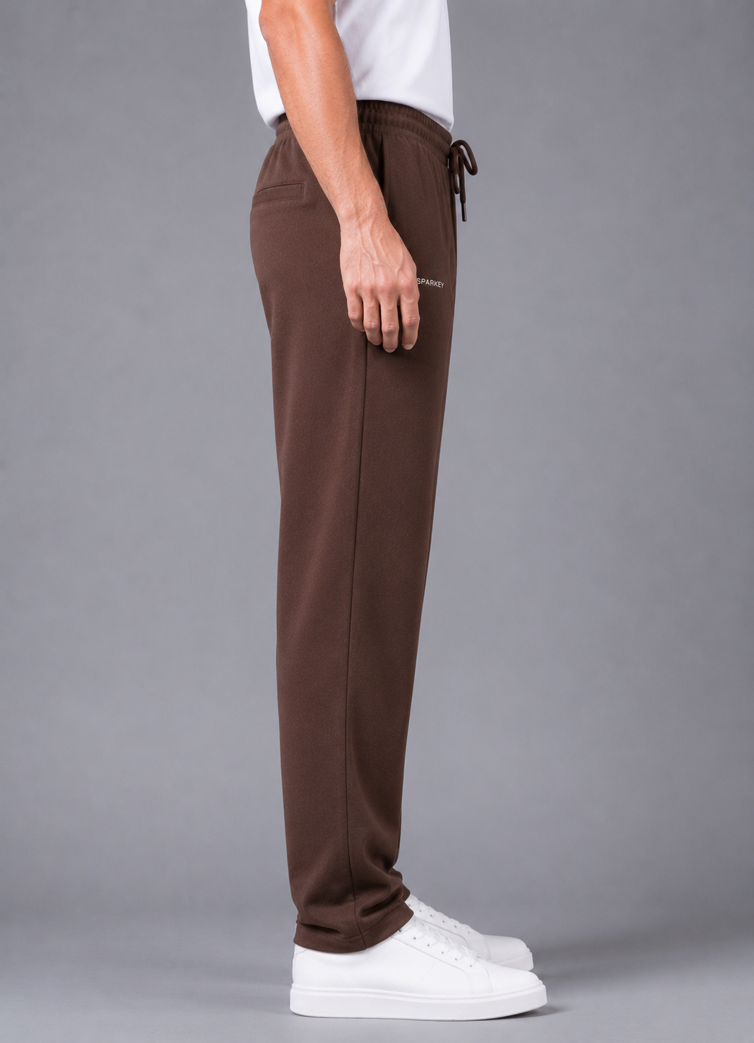 SPARKY Men's Fabric Solid Lower | Premium Track Pants Brown Color