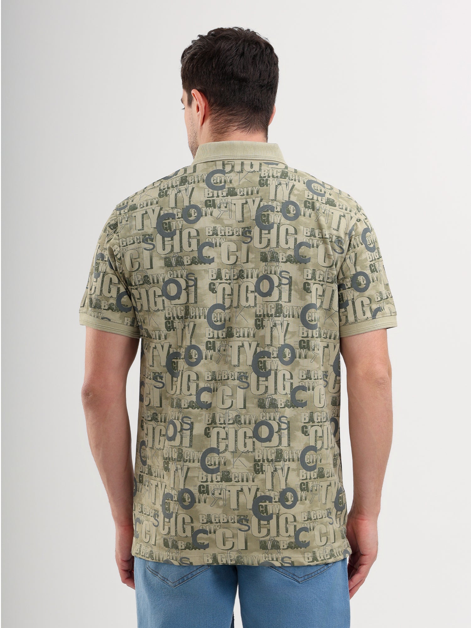 Sparky Solid Slim Fit Cotton Formal Polo Tshirt Half Sleeve | Summer Plus Size Olive Color