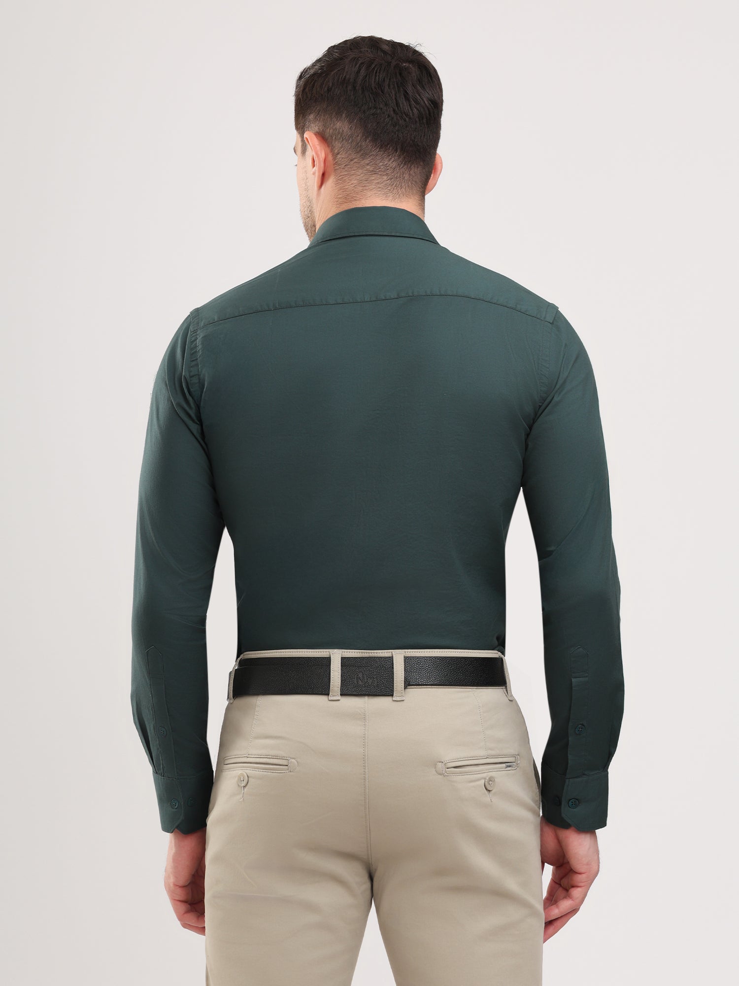 Men Green Casual Twill Shirt