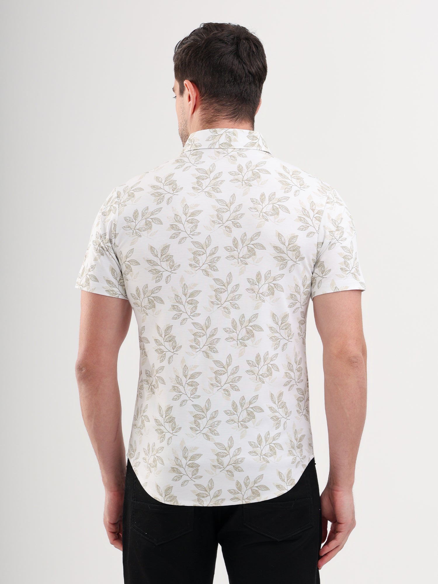 Sparky Solid Slim Fit Cotton Casual Shirt Half Sleeve | Summer Plus Size White Color