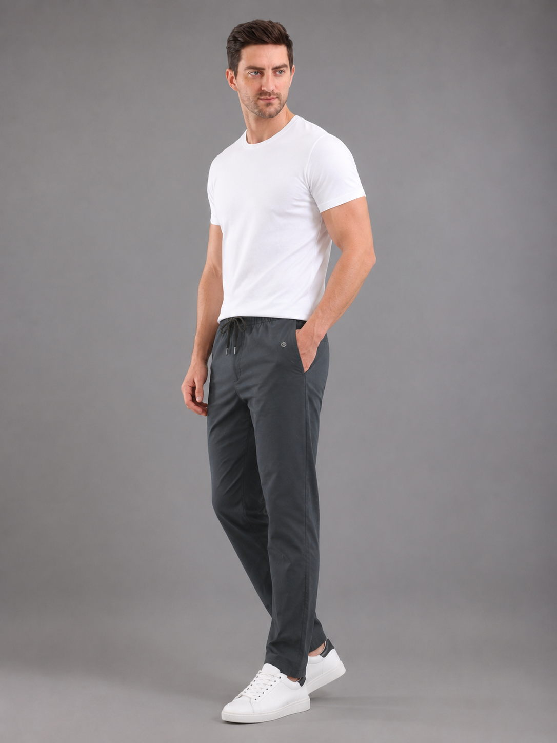 Men's Solid Track Pants | Regular Fit Sports Lower with Side Pockets